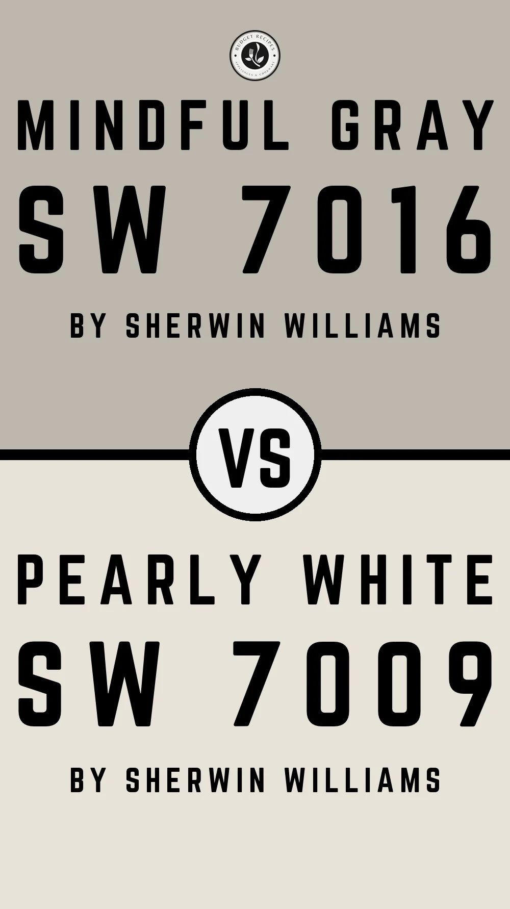 Mindful Gray SW 7016 vs Pearly White SW 7009