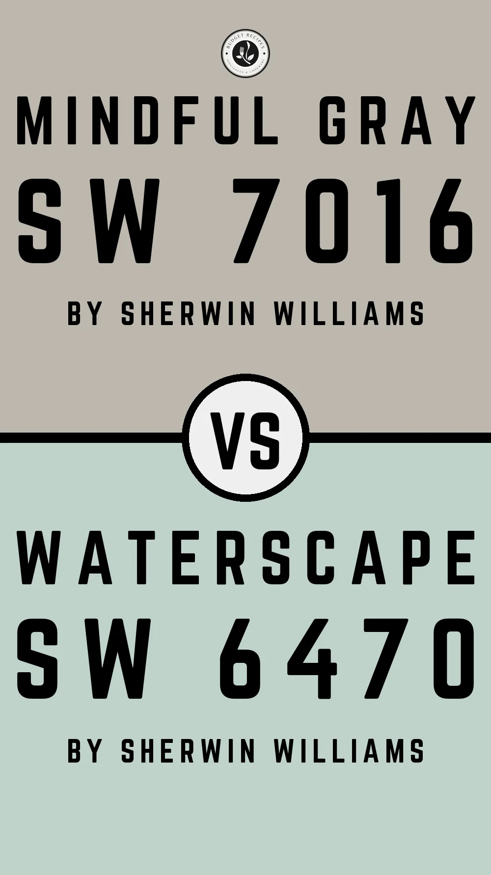 Mindful Gray by Sherwin Williams SW 7016 with Waterscape SW 6470