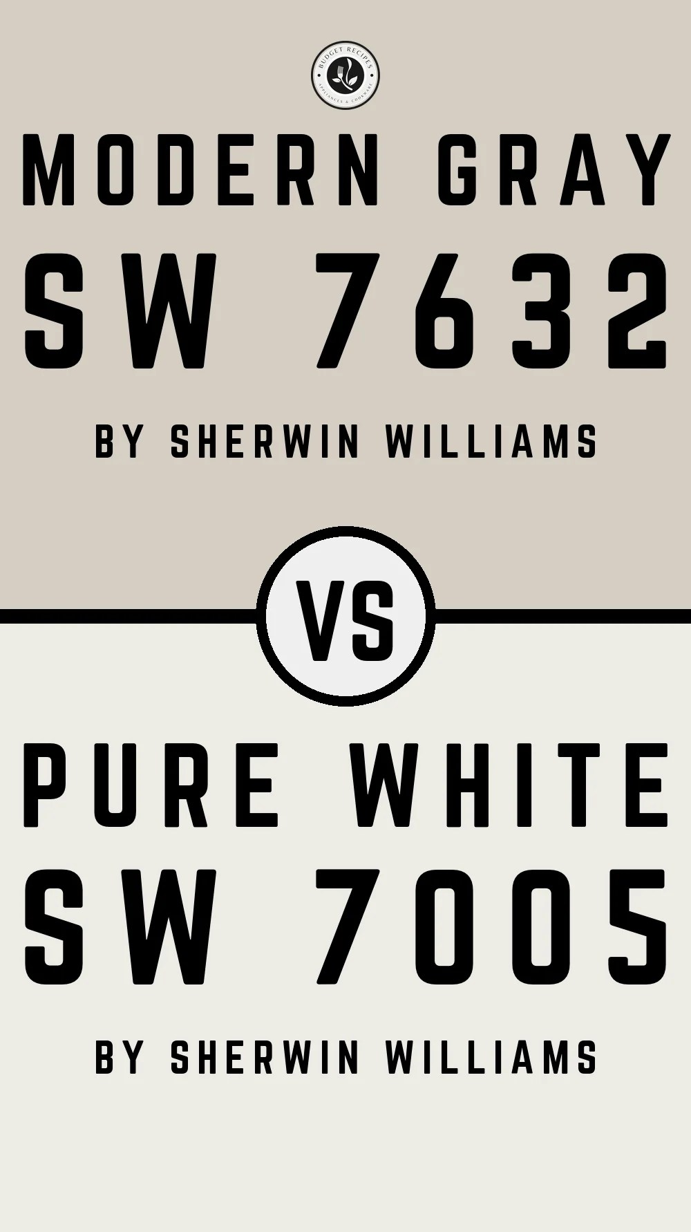 Modern Gray SW 7632 vs Pure White SW 7005