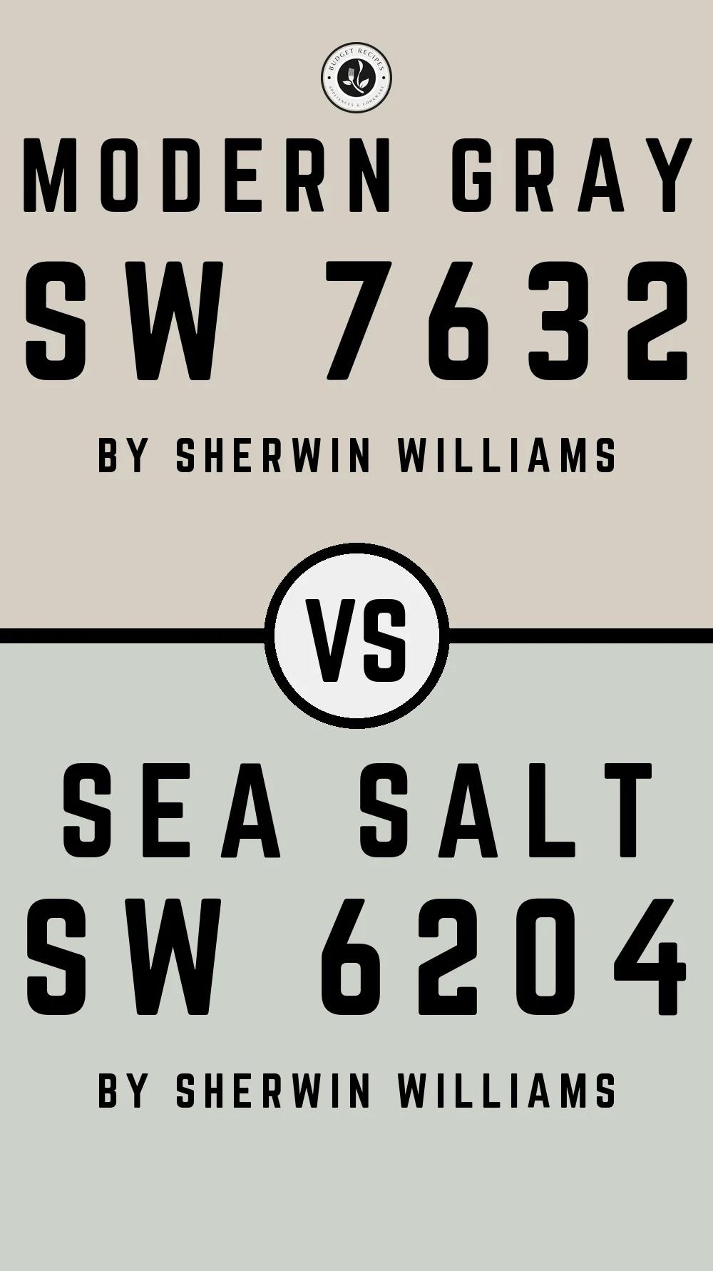 Modern Gray SW 7632 vs Sea Salt SW 6204