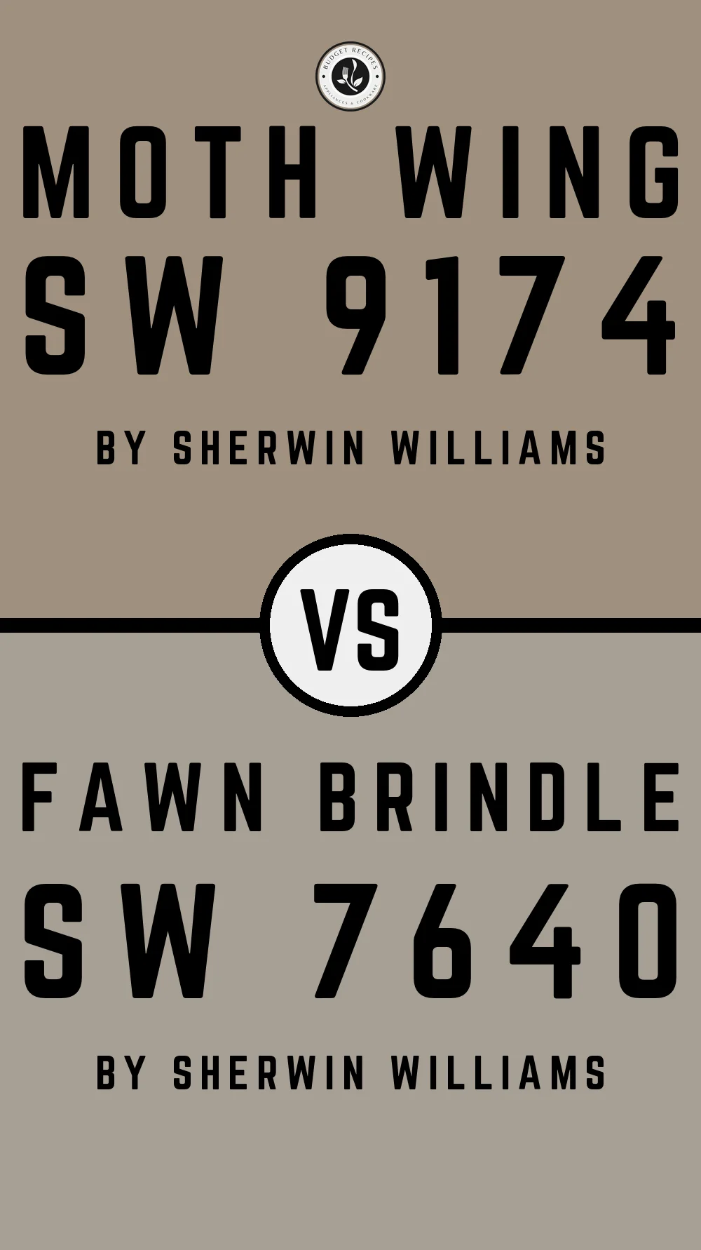 Moth Wing by Sherwin Williams SW 9174 vs Fawn Brindle SW 7640
