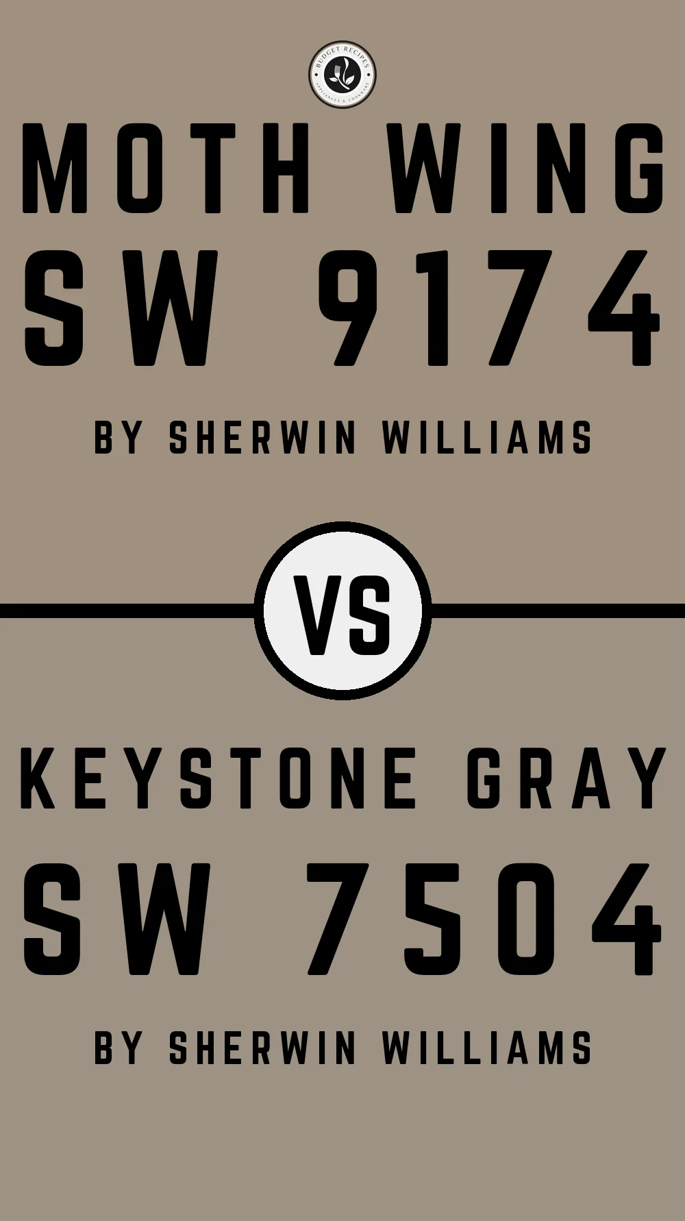 Moth Wing SW 9174 vs Keystone Gray SW 7504