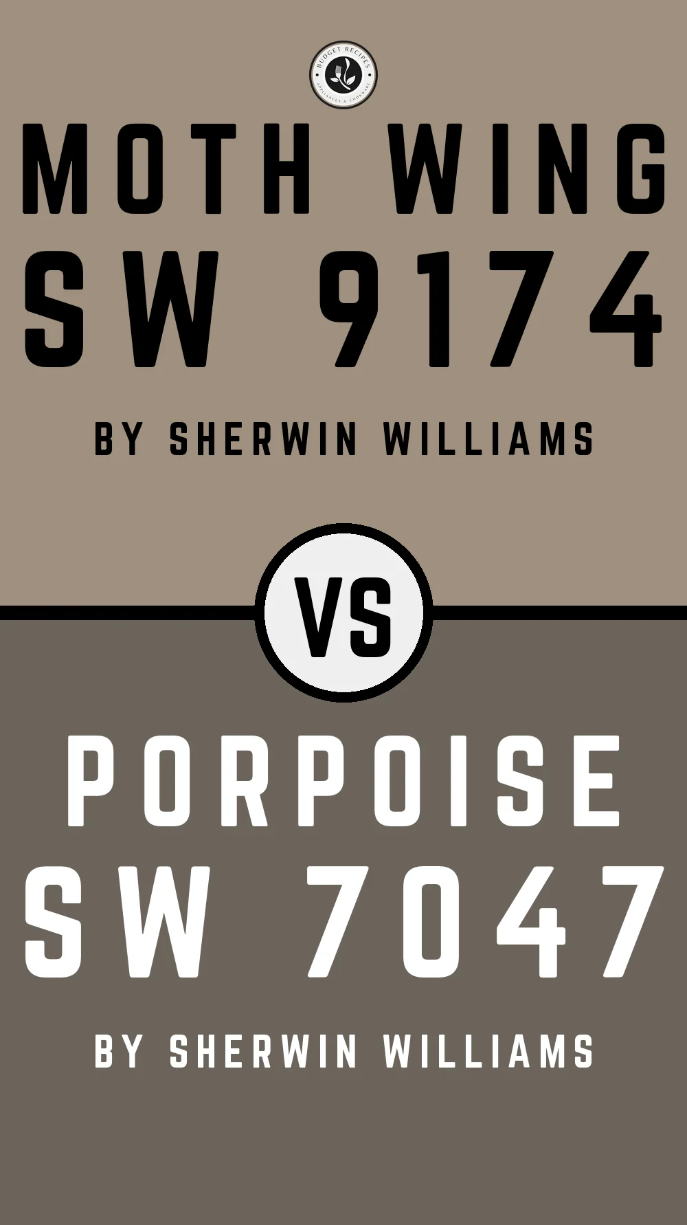 Moth Wing by Sherwin Williams SW 9174 vs Porpoise SW 7047