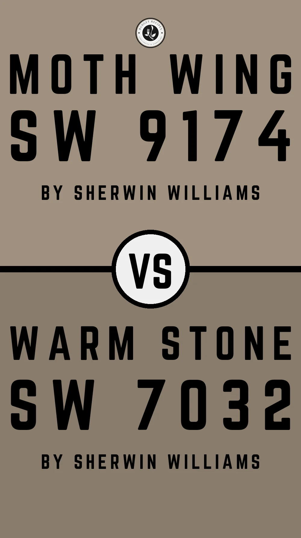 Moth Wing by Sherwin Williams SW 9174 vs Warm Stone SW 7032