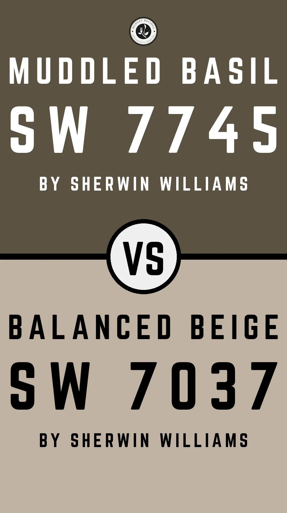 Muddled Basil SW 7745 vs Balanced Beige SW 7037
