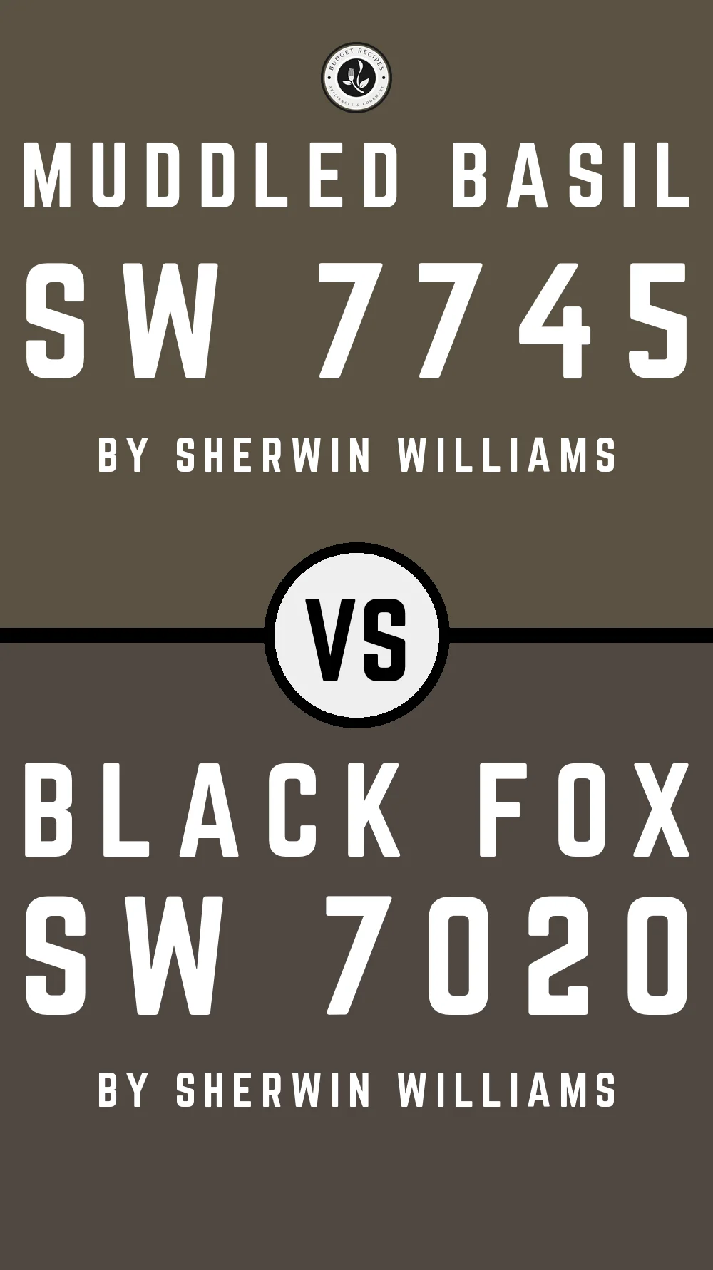 Muddled Basil SW 7745 vs Black Fox SW 7020