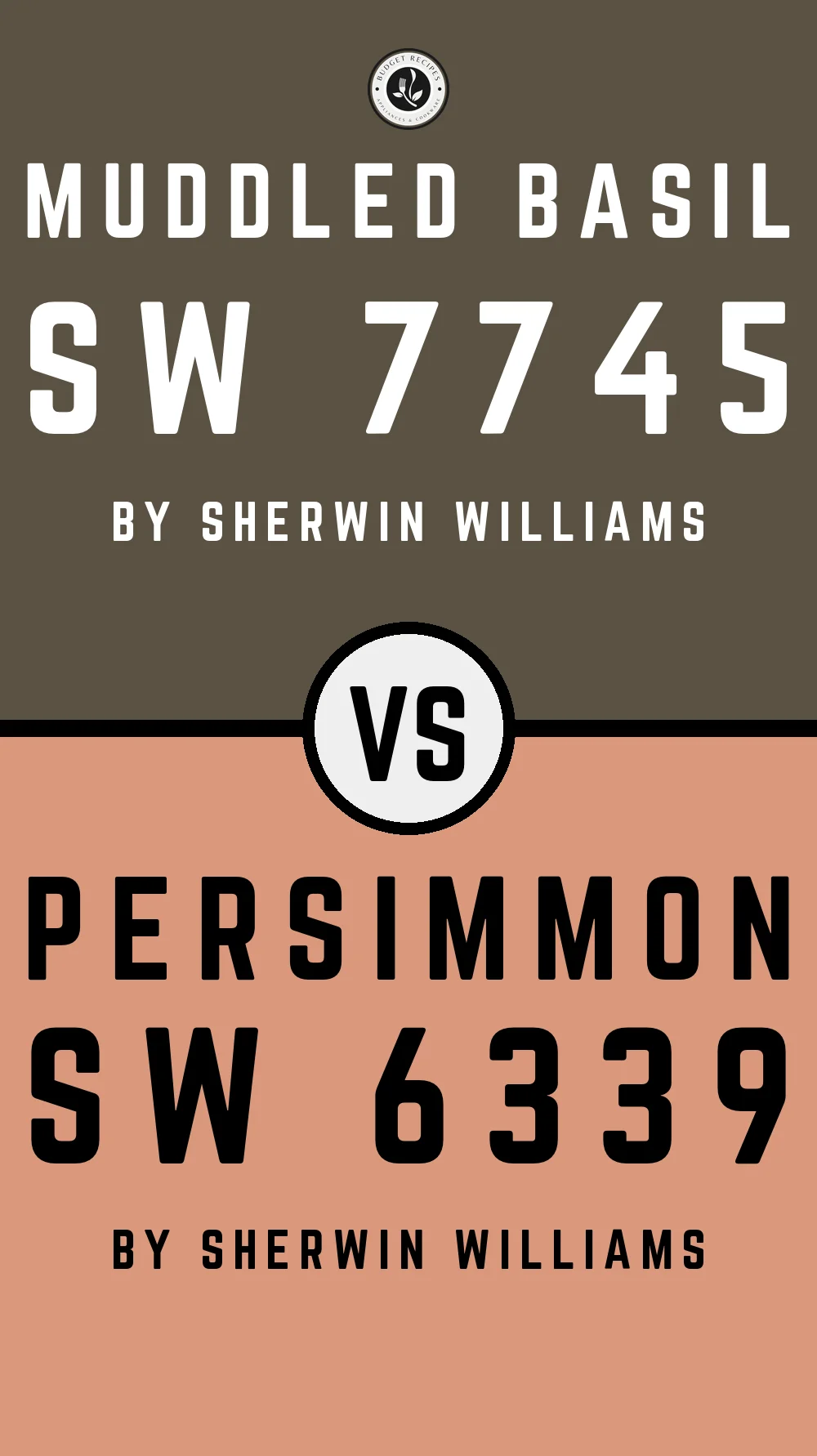 Muddled Basil by Sherwin Williams SW 7745 With Persimmon SW 6339