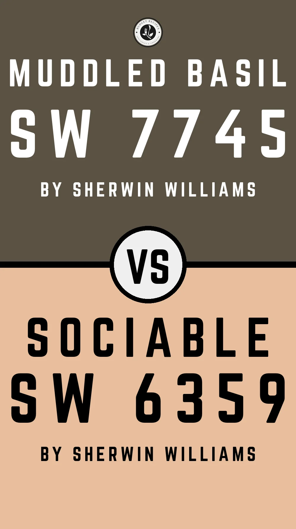 Muddled Basil by Sherwin Williams SW 7745 With Sociable SW 6359