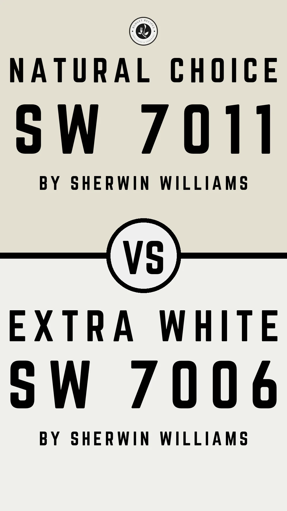 Natural Choice SW 7011 vs Extra White SW 7006