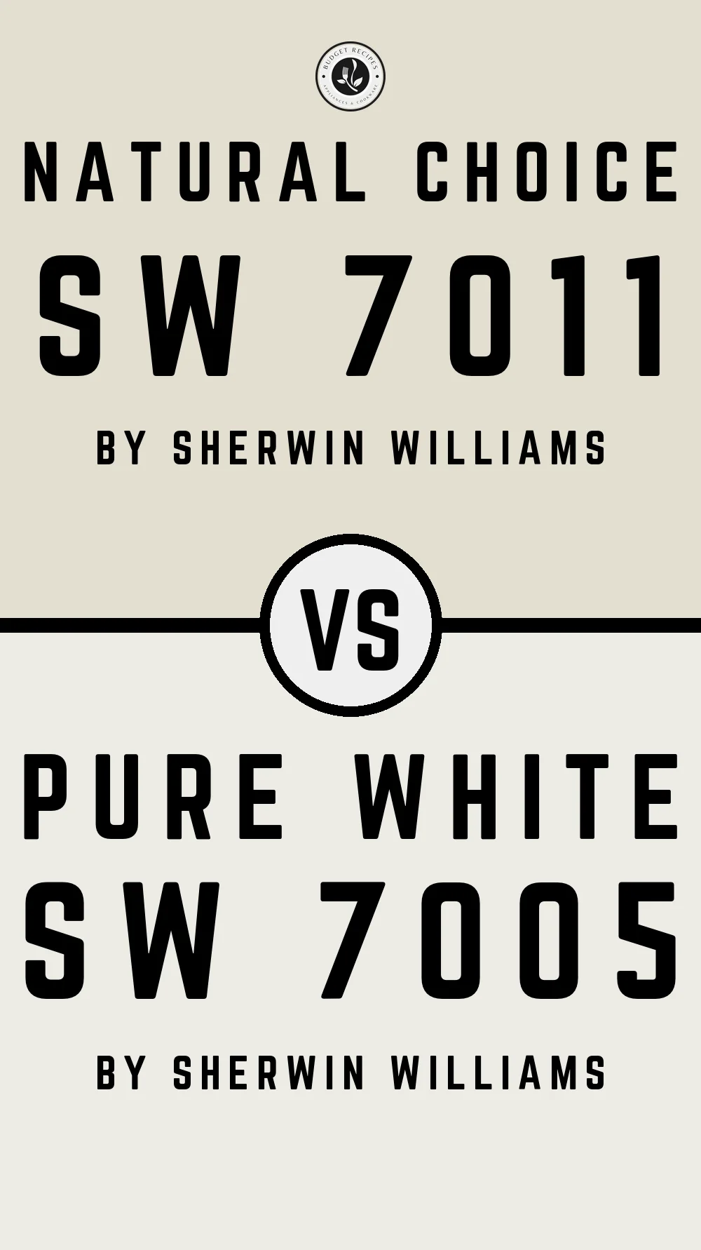 Natural Choice SW 7011 vs Pure White SW 7005