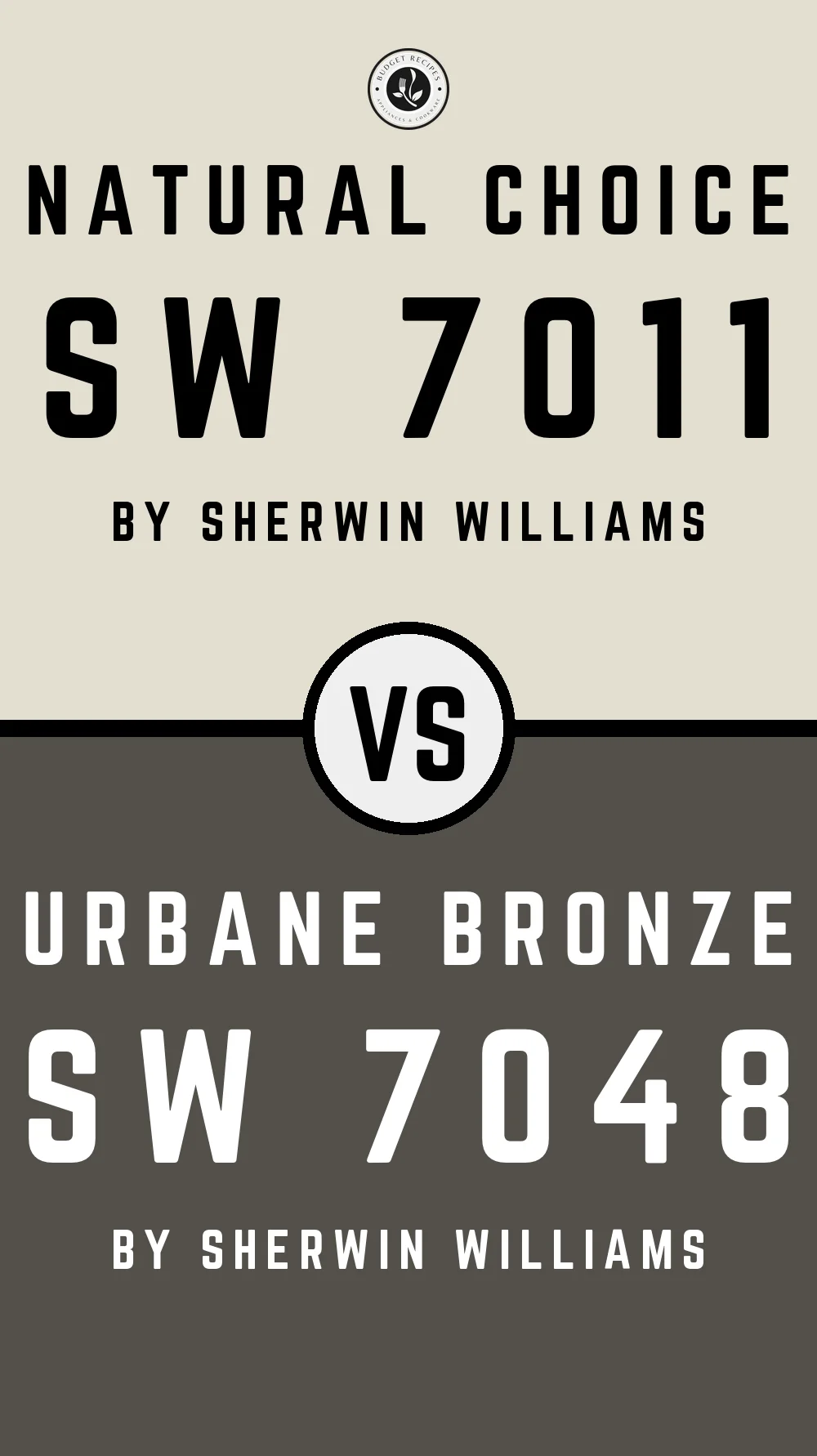 Natural Choice SW 7011 vs Urbane Bronze SW 7048