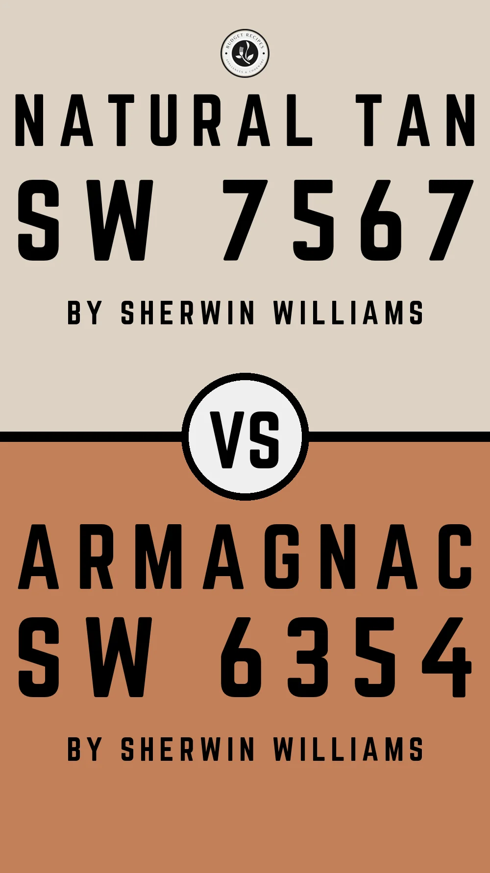 Natural Tan by Sherwin Williams SW 7567 With Armagnac SW 6354