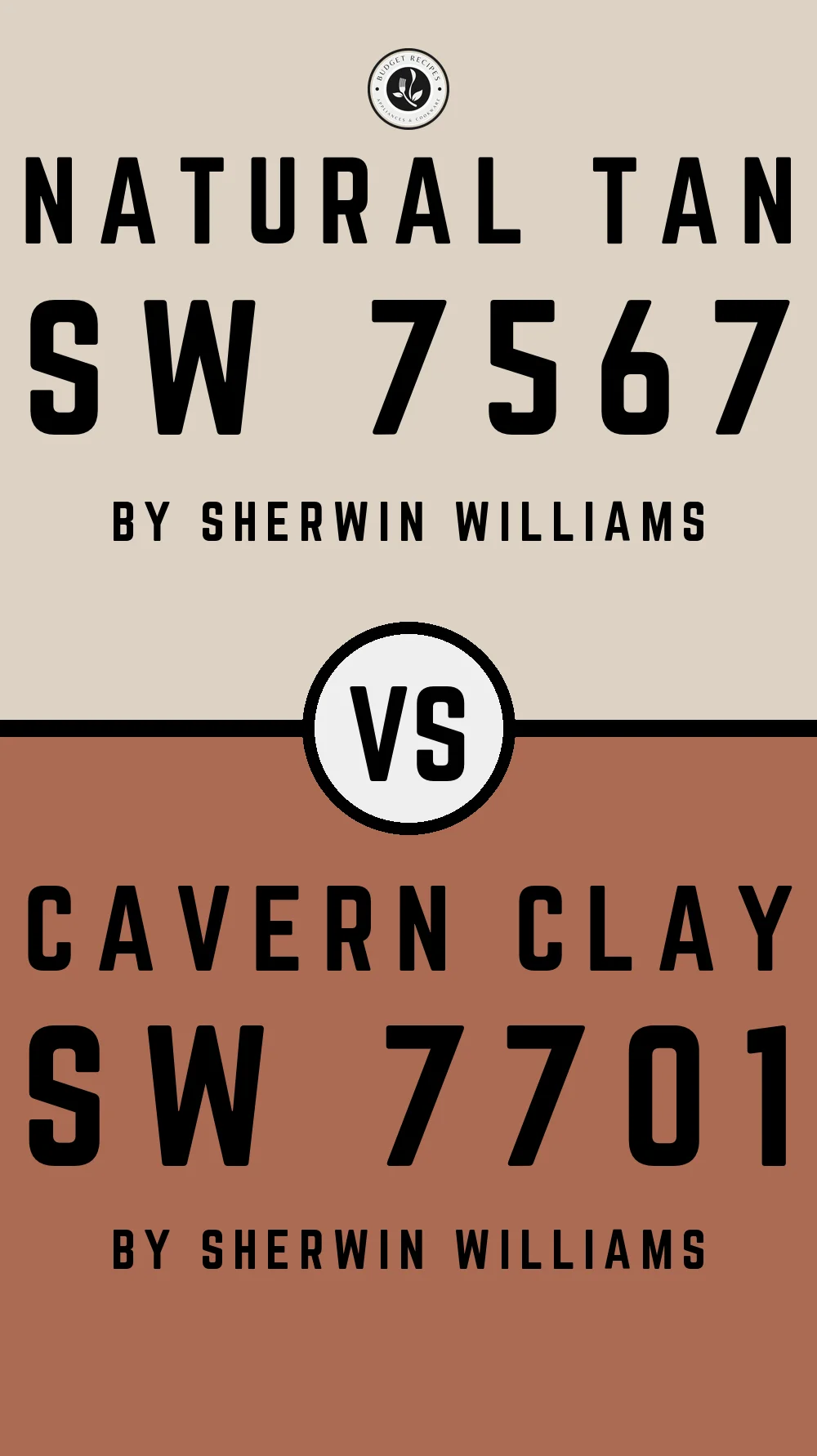 Natural Tan by Sherwin Williams SW 7567 With Cavern Clay SW 7701