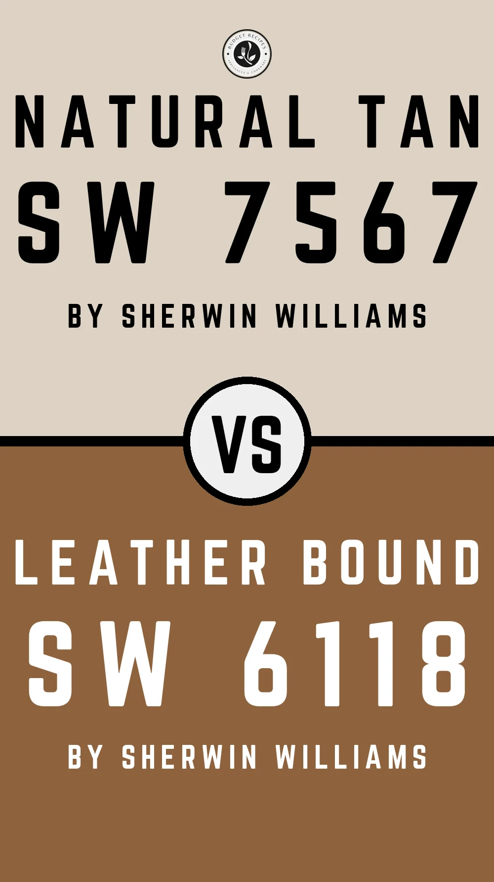 Natural Tan by Sherwin Williams SW 7567 With Smoky Topaz SW 6118