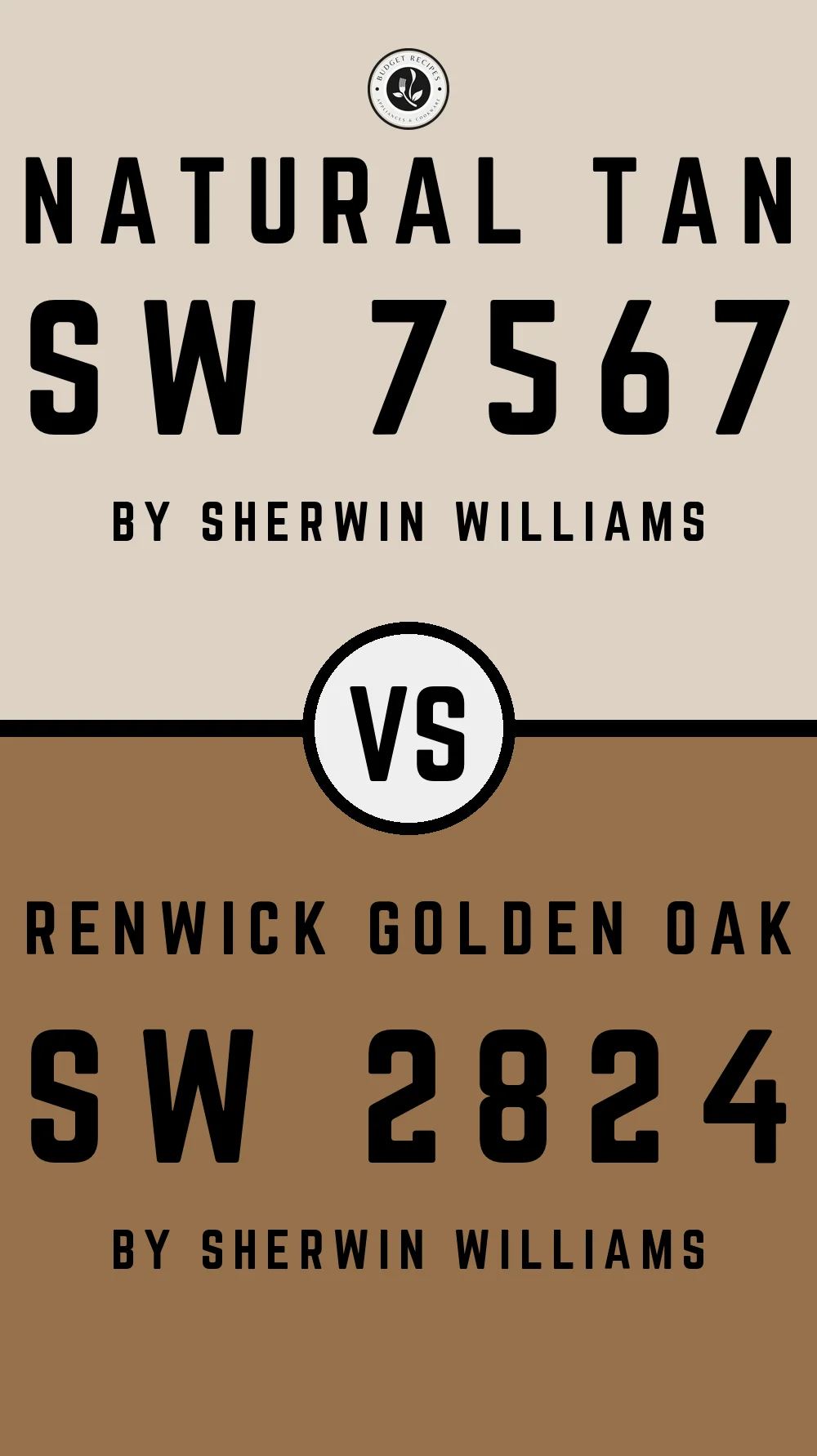 Natural Tan by Sherwin Williams SW 7567 With Renwick Golden Oak SW 2824