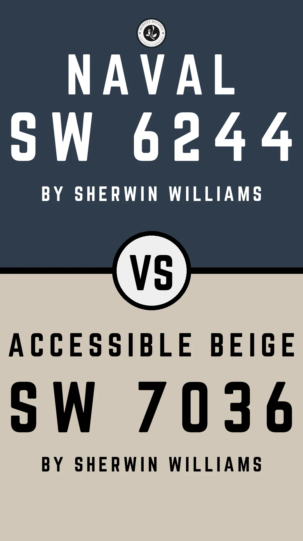Naval by Sherwin Williams SW 6244 With Accessible Beige SW 7036