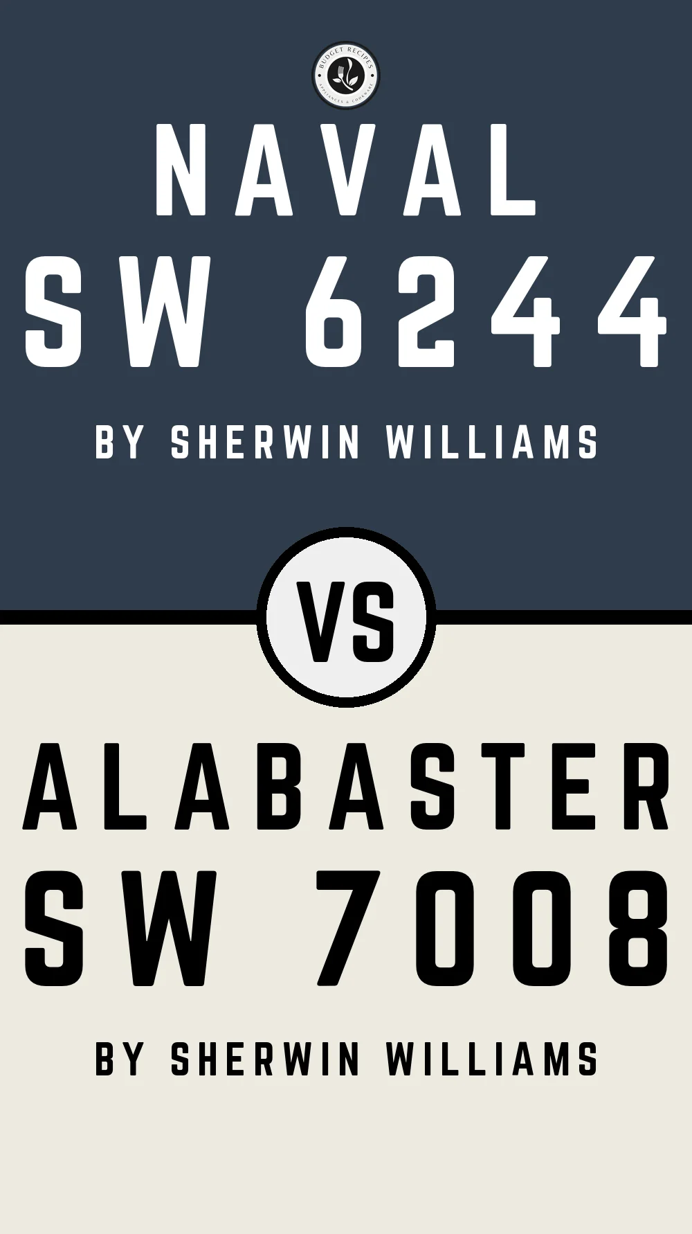 Naval by Sherwin Williams SW 6244 With Alabaster SW 7008