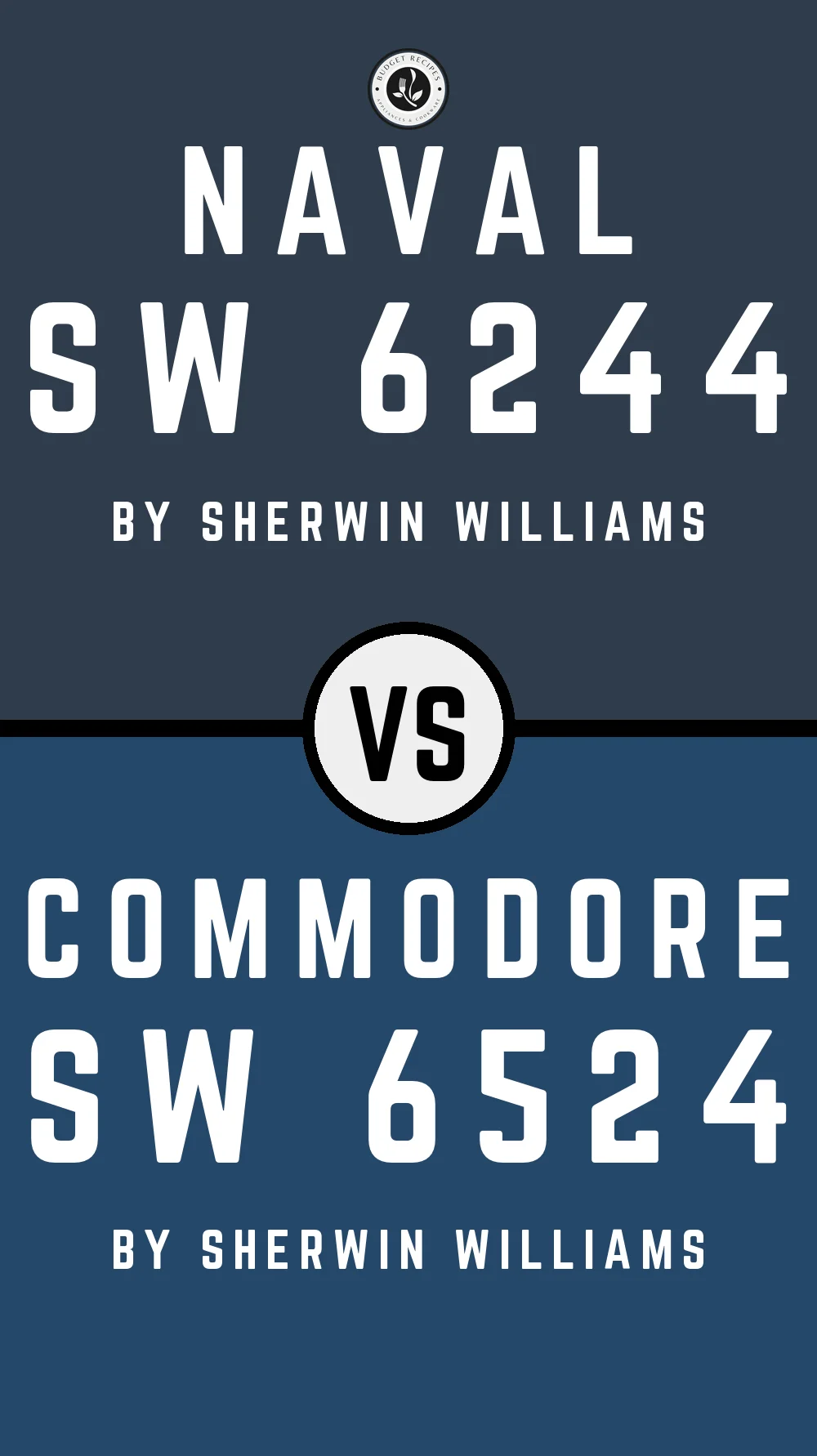 Naval by Sherwin Williams SW 6244 vs Commodore SW 6524