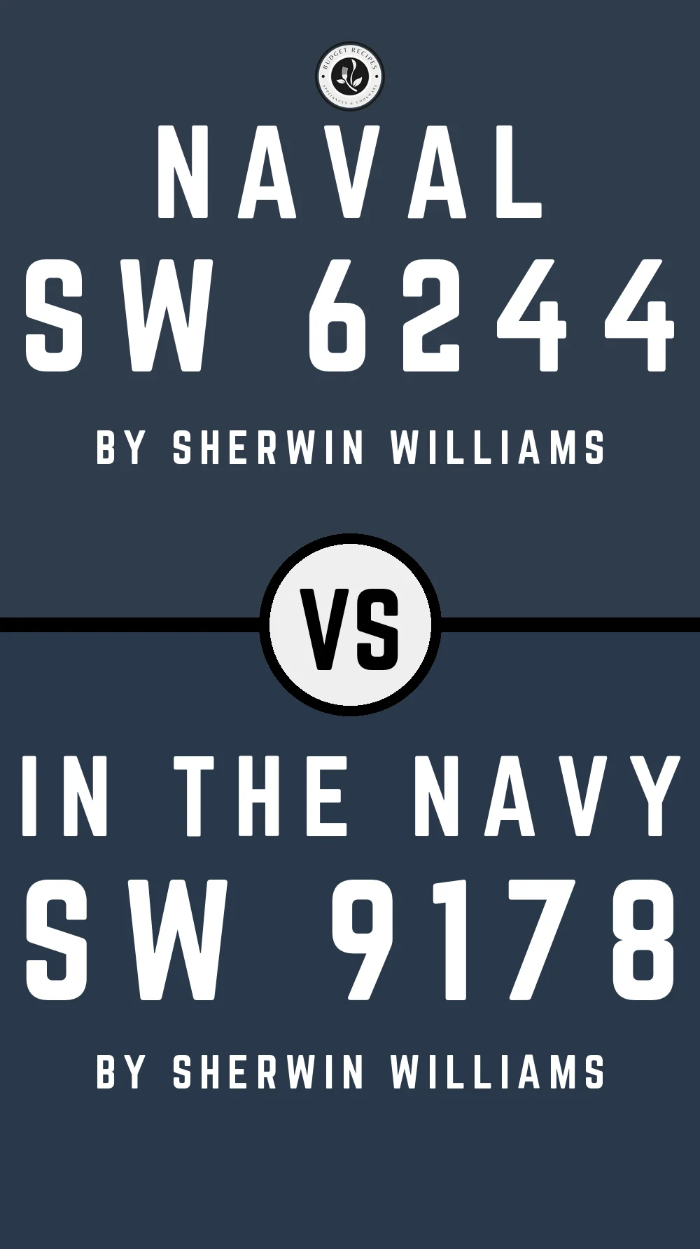 Naval by Sherwin Williams SW 6244 vs In the Navy SW 9178
