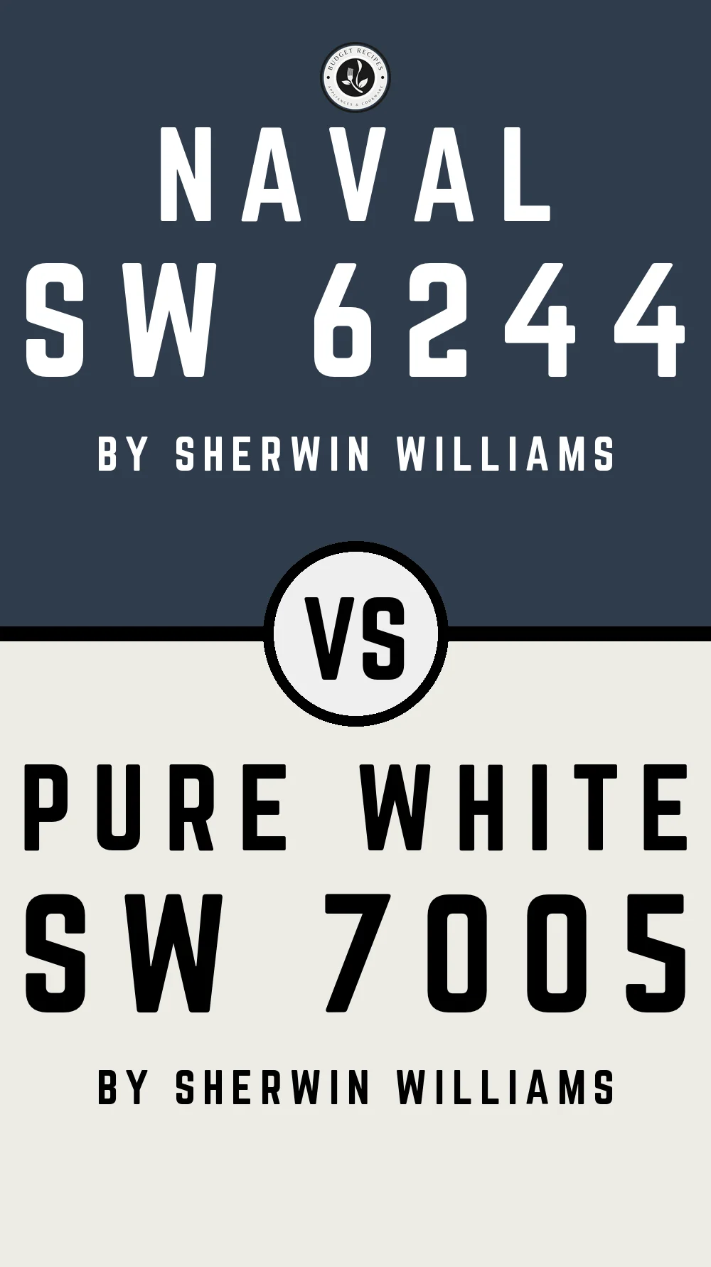 Naval SW 6244 vs Pure White SW 7005