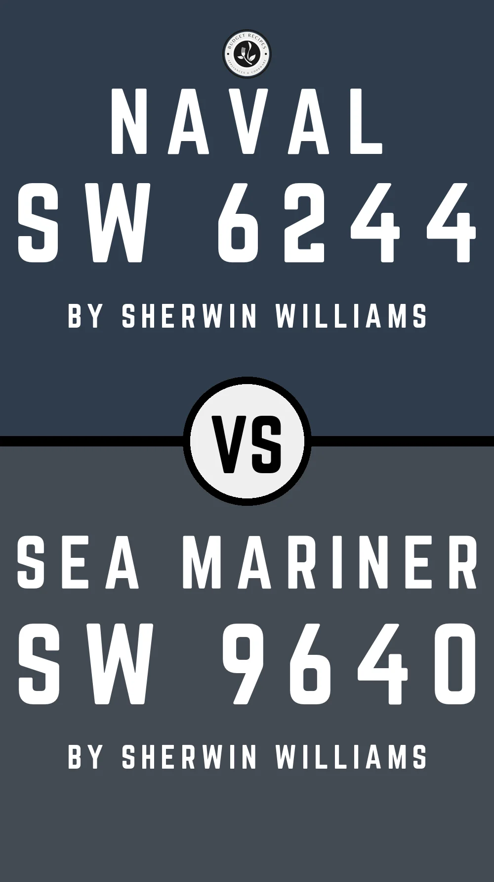 Naval by Sherwin Williams SW 6244 vs Sea Mariner SW 9640