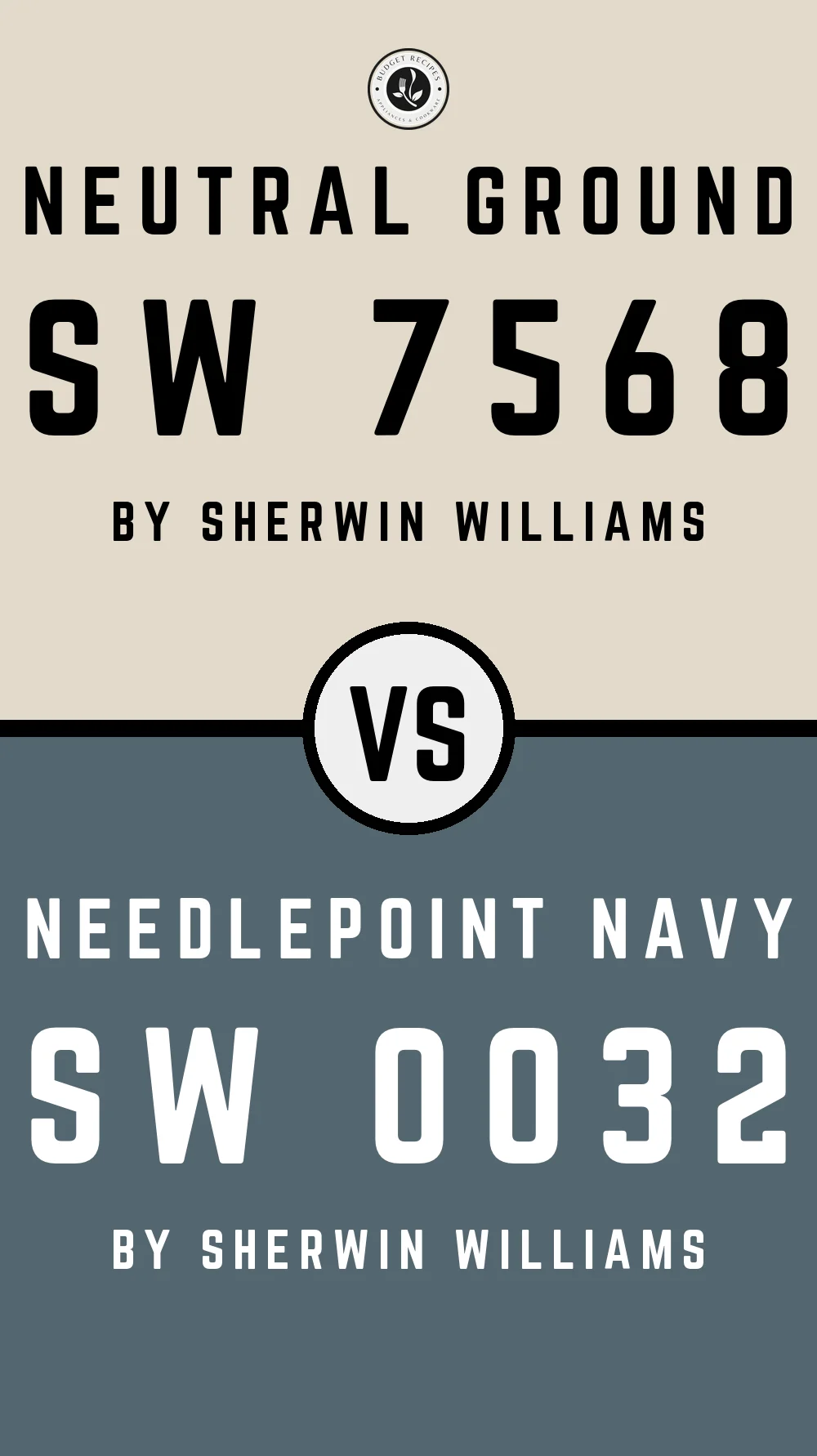 Neutral Ground by Sherwin Williams SW 7568 with Needlepoint Navy SW 0032