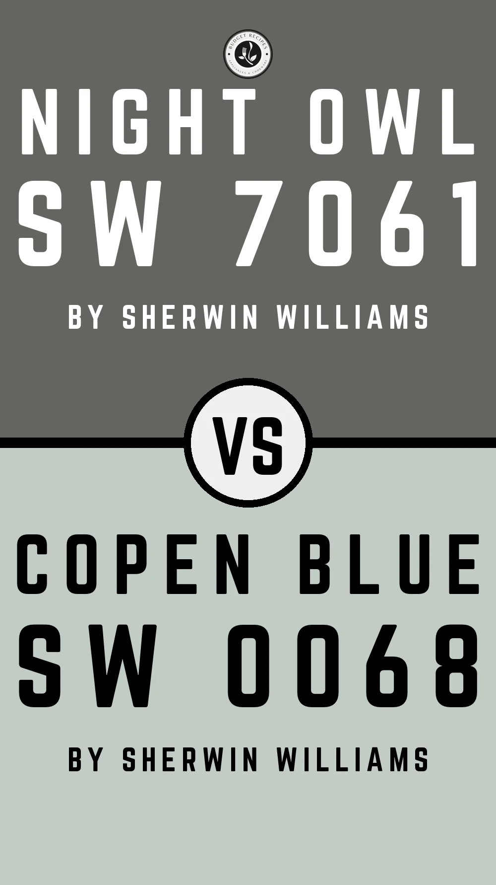 Night Owl SW 7061 vs Copen Blue SW 0068