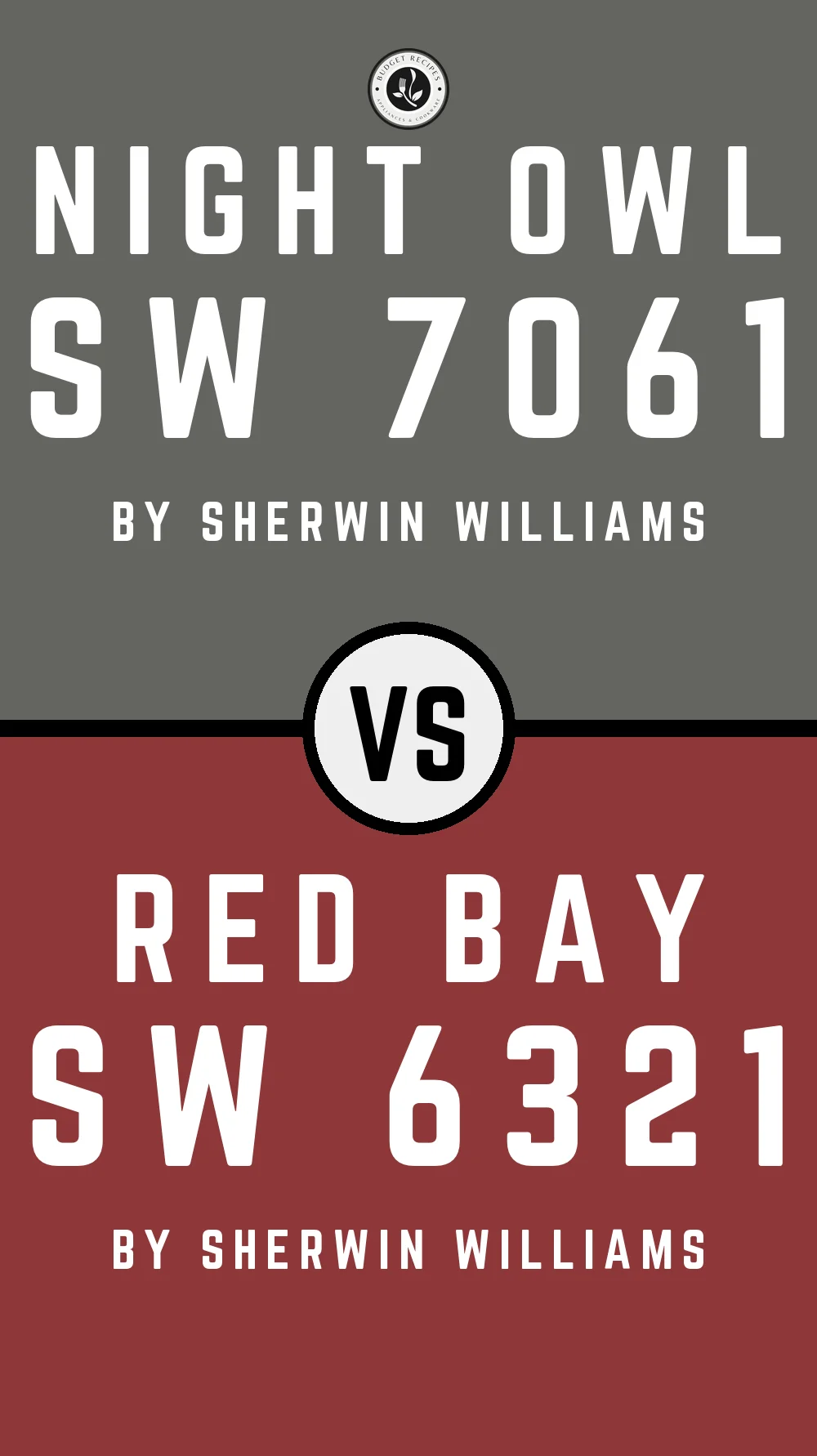 Night Owl by Sherwin Williams SW 7061 with Red Bay SW 6321