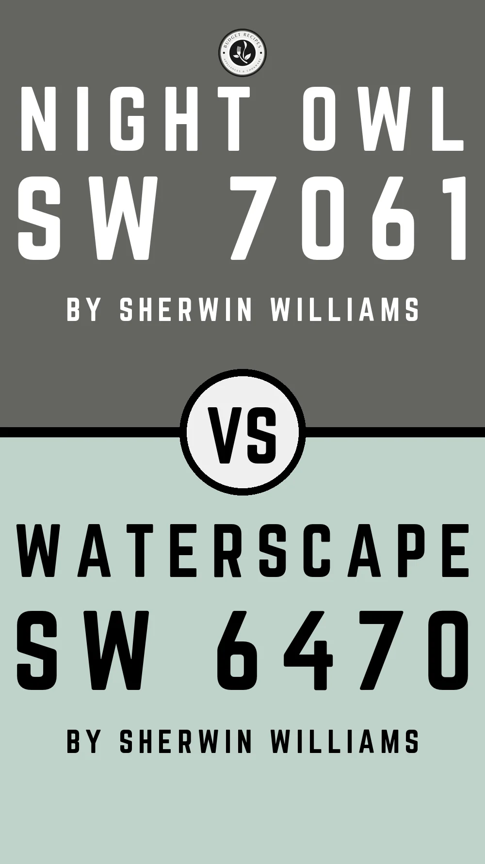Night Owl by Sherwin Williams SW 7061 with Waterscape SW 6470