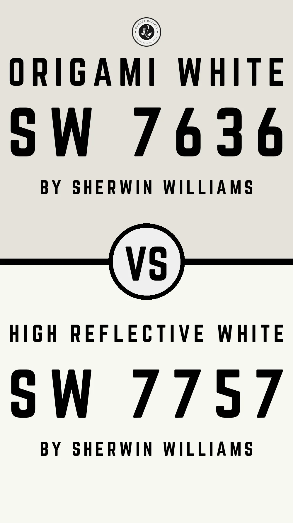 Origami White SW 7636 vs High Reflective White SW 7757