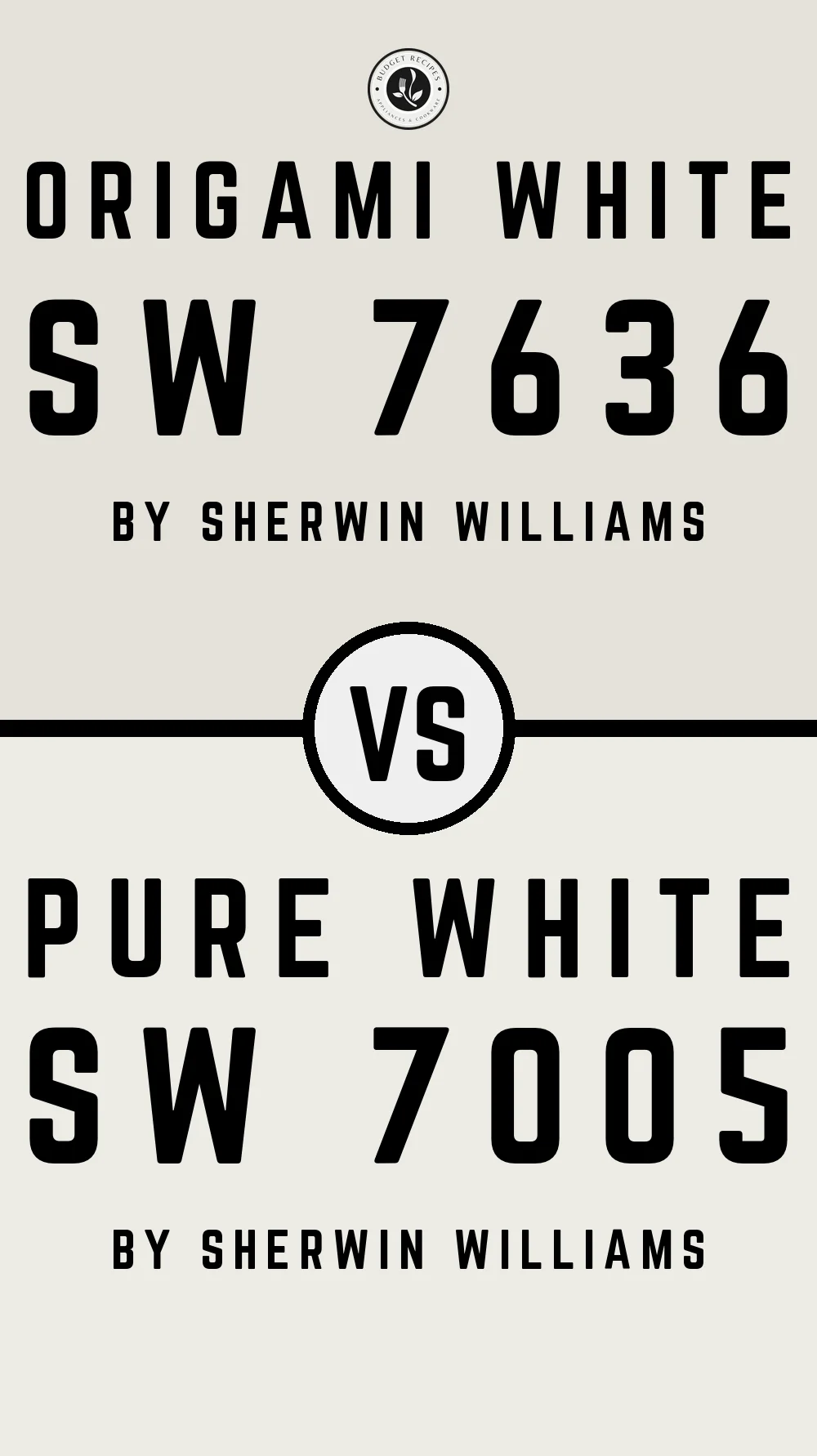 Origami White SW 7636 vs Pure White SW 7005