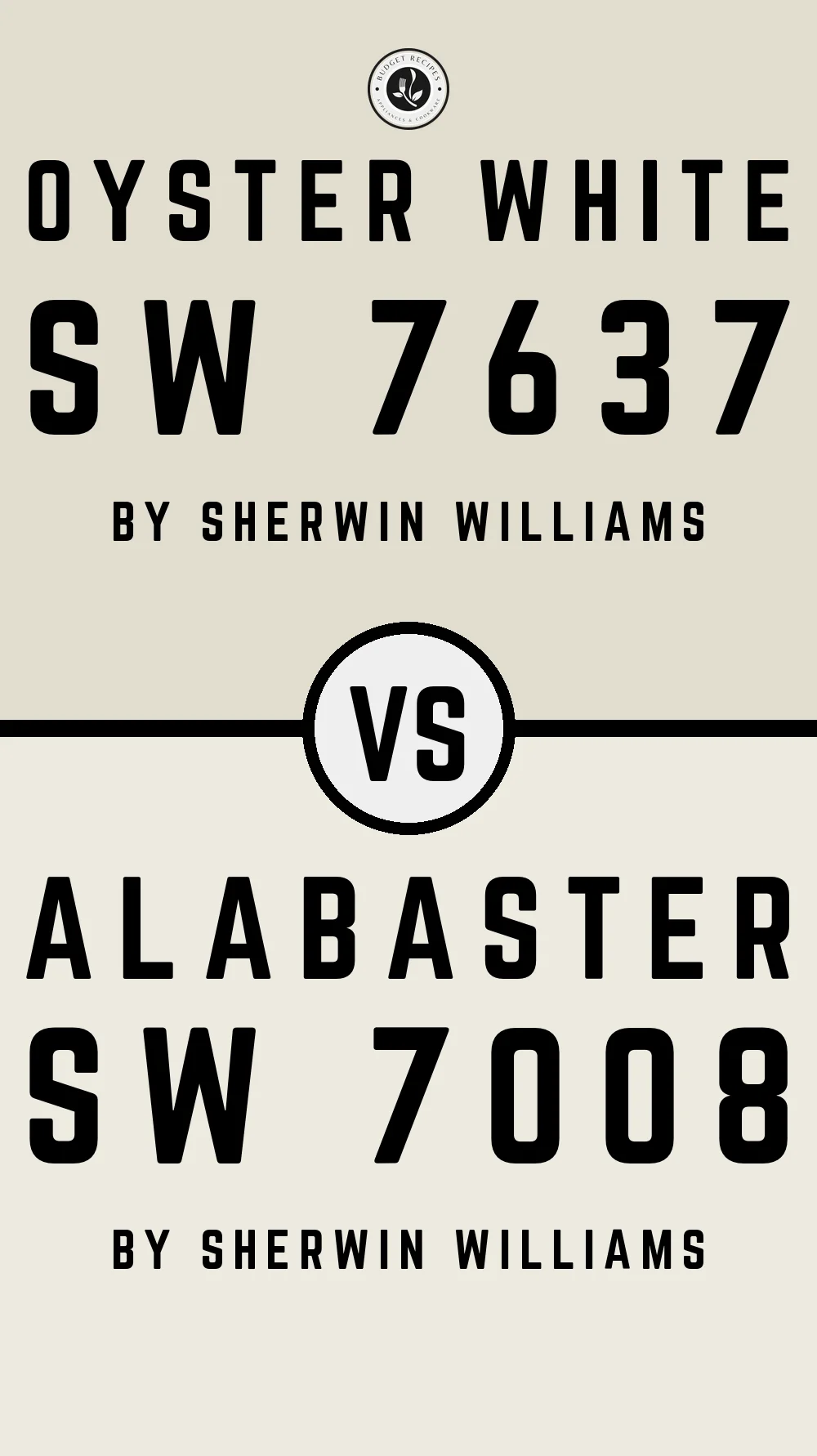 Oyster White SW 7637 vs Alabaster SW 7008