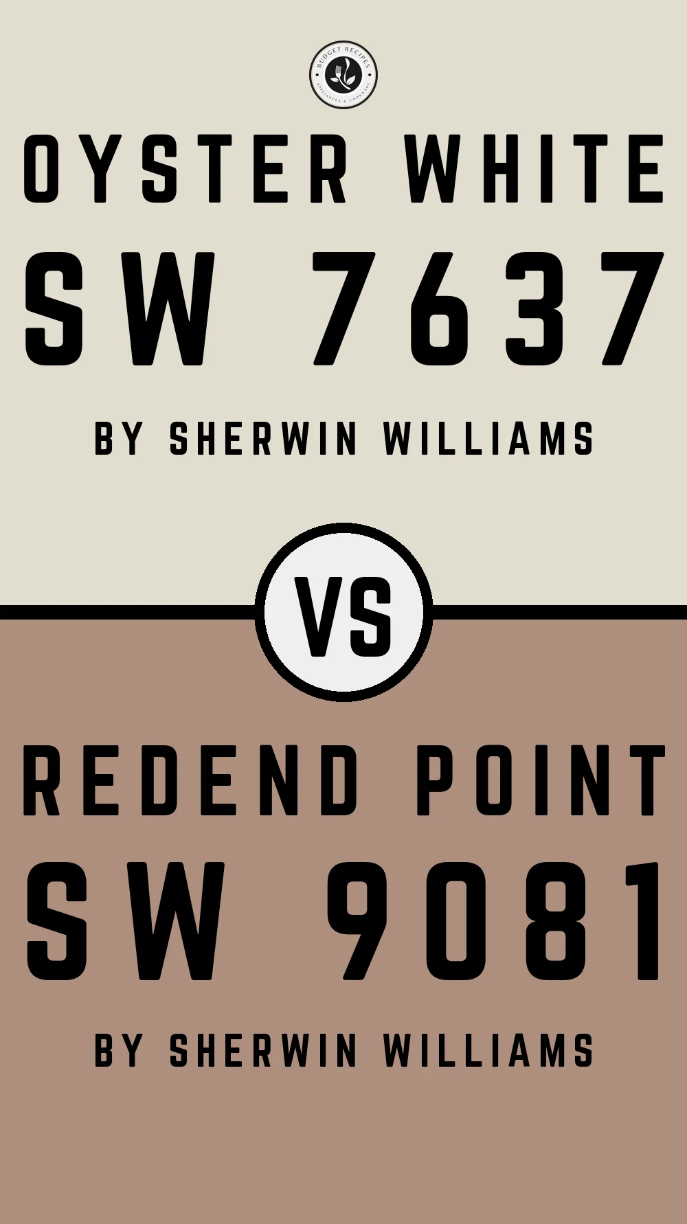 Oyster White by Sherwin Williams SW 7637 vs Redend Point SW 9081