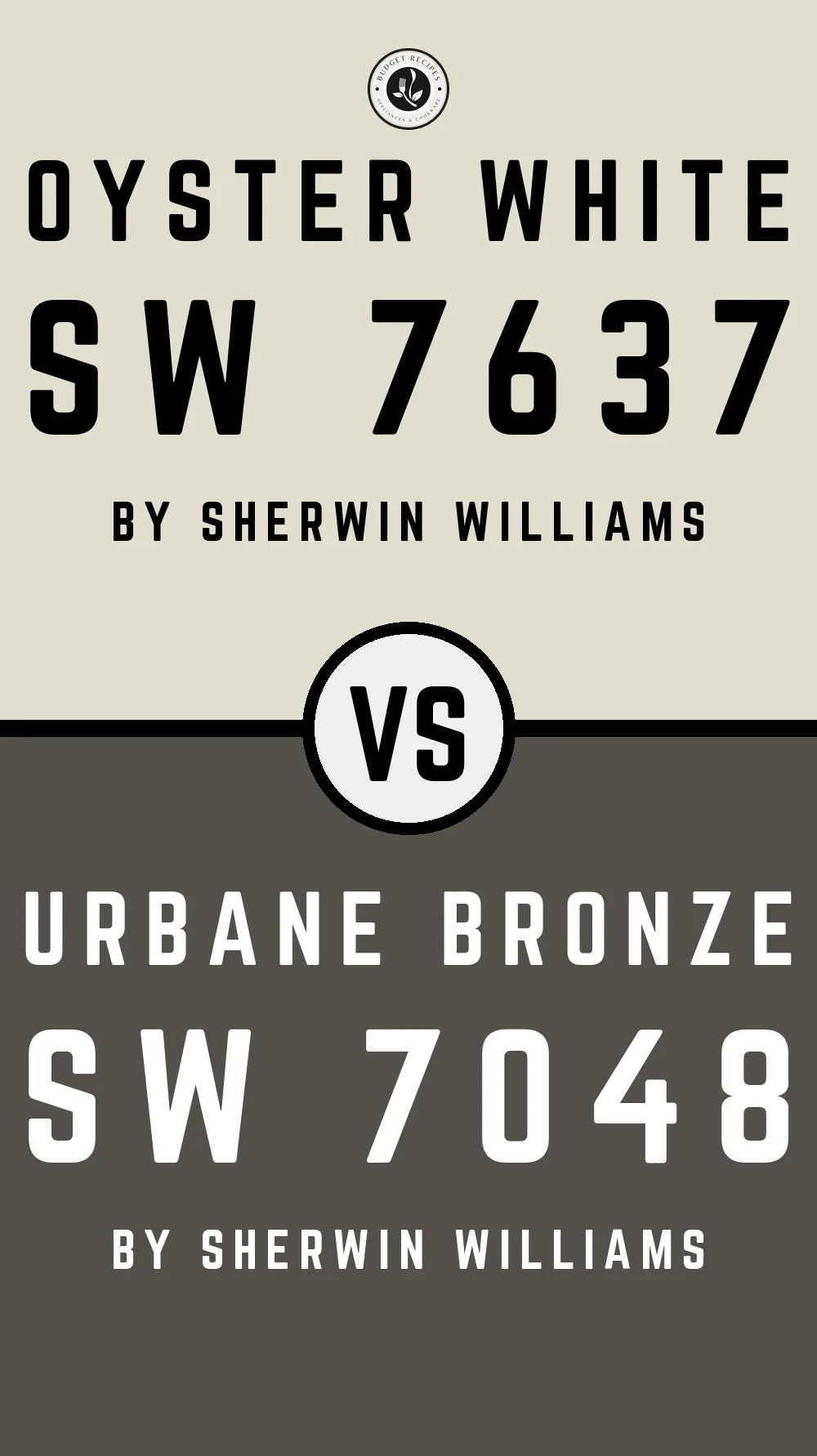 Oyster White SW 7637 vs Urbane Bronze SW 7048