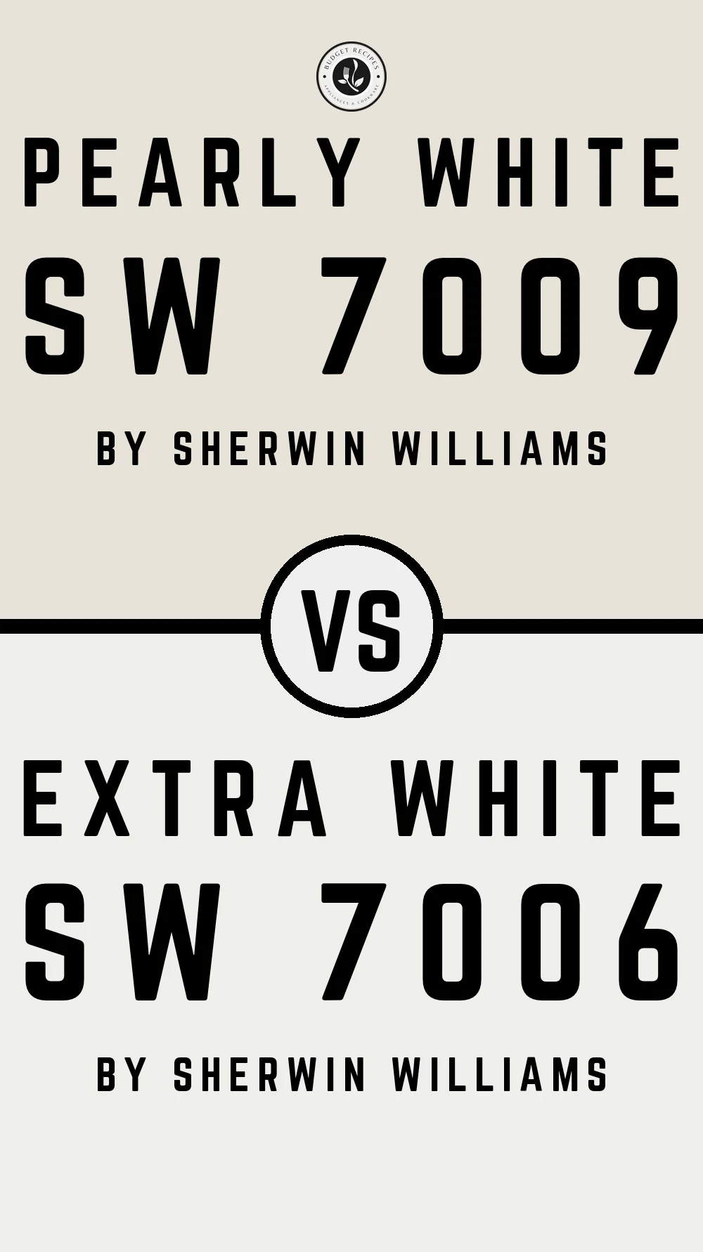Pearly White SW 7009 vs Extra White SW 7006