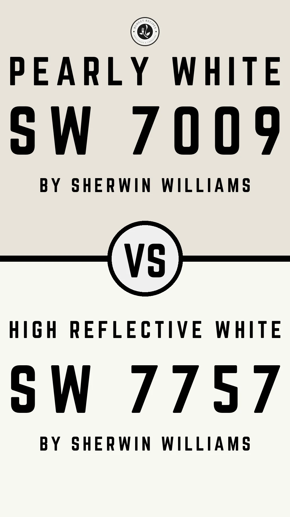 Pearly White SW 7009 vs High Reflective White SW 7757