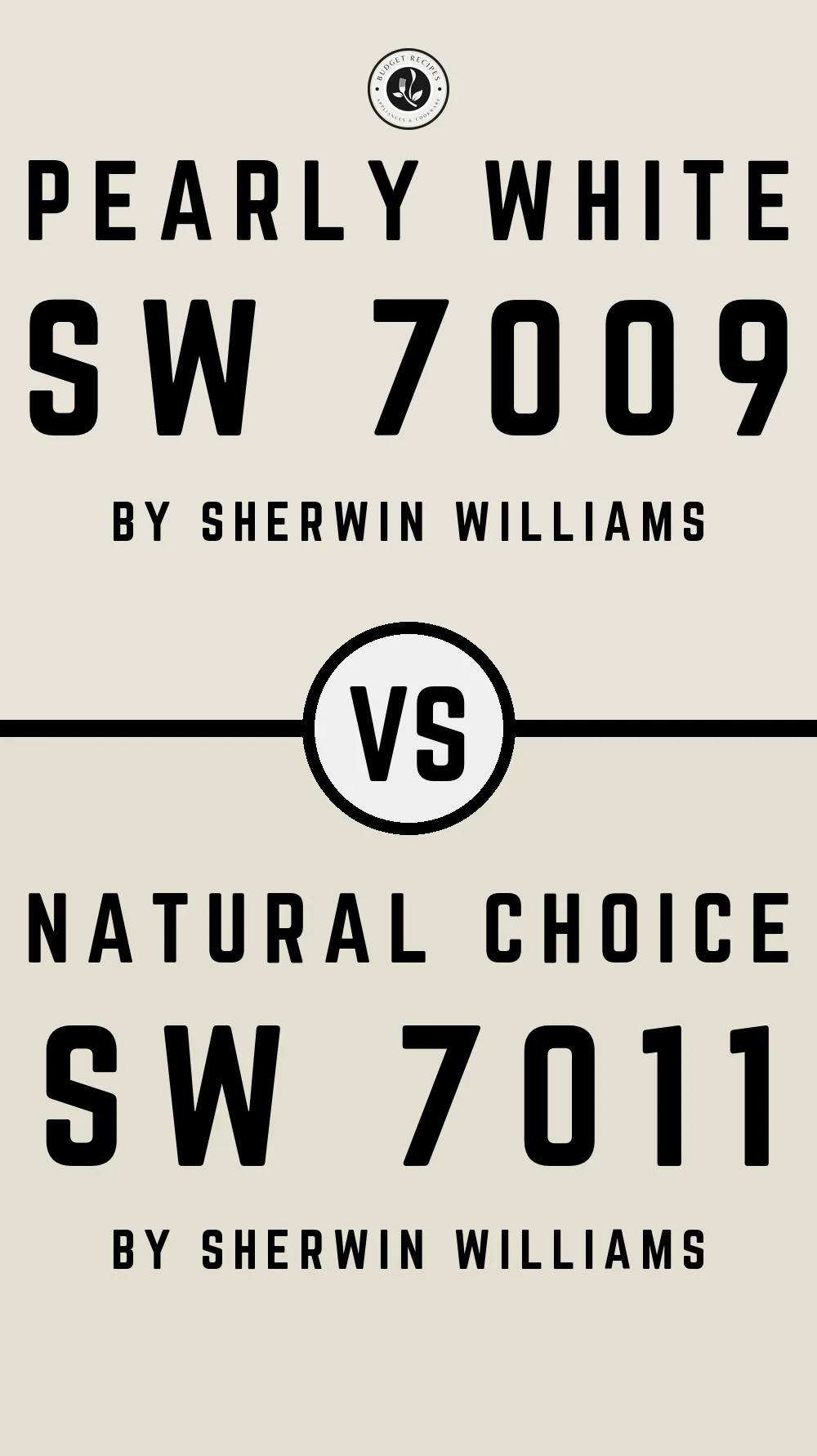 Pearly White by Sherwin Williams SW 7009 vs Natural Choice SW 7011