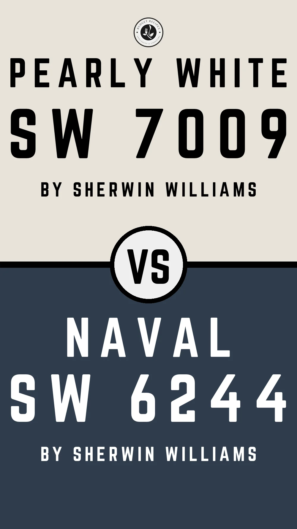 Pearly White by Sherwin Williams SW 7009 with Naval SW 6244