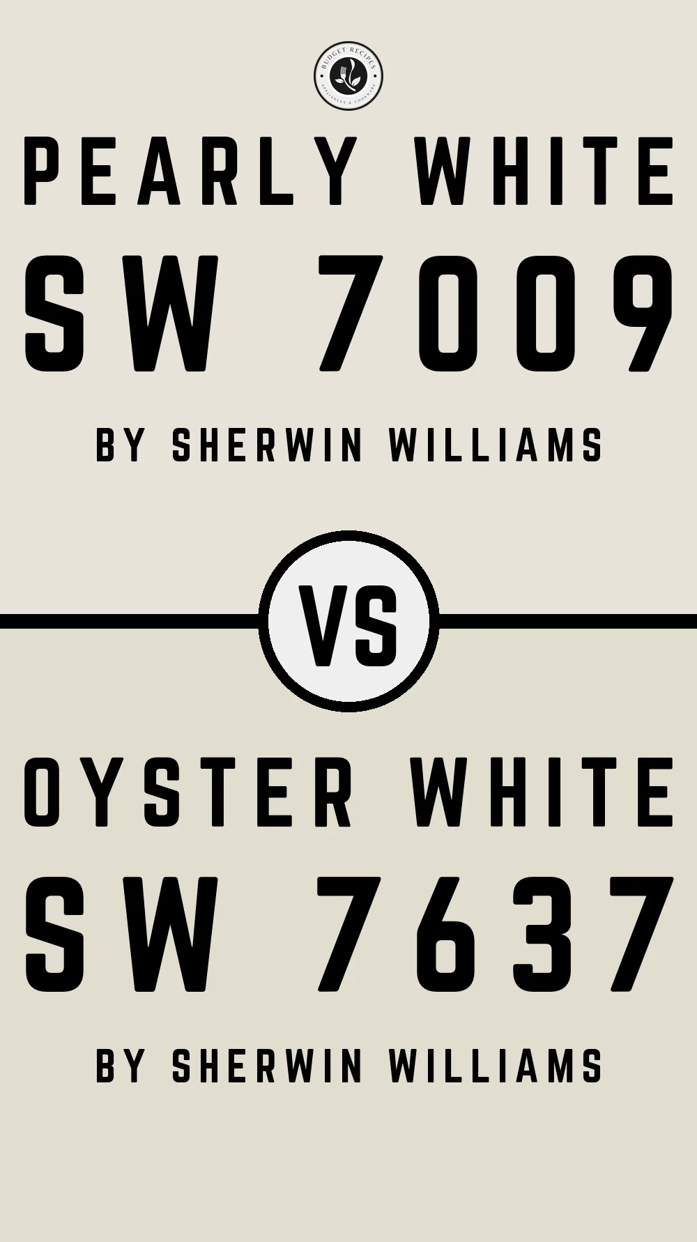 Pearly White by Sherwin Williams SW 7009 vs Oyster White SW 7637