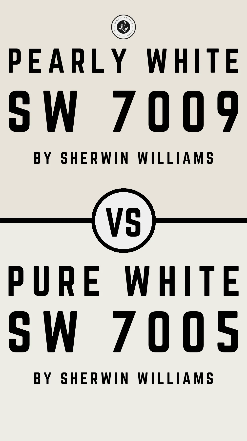 Pearly White SW 7009 vs Pure White SW 7005