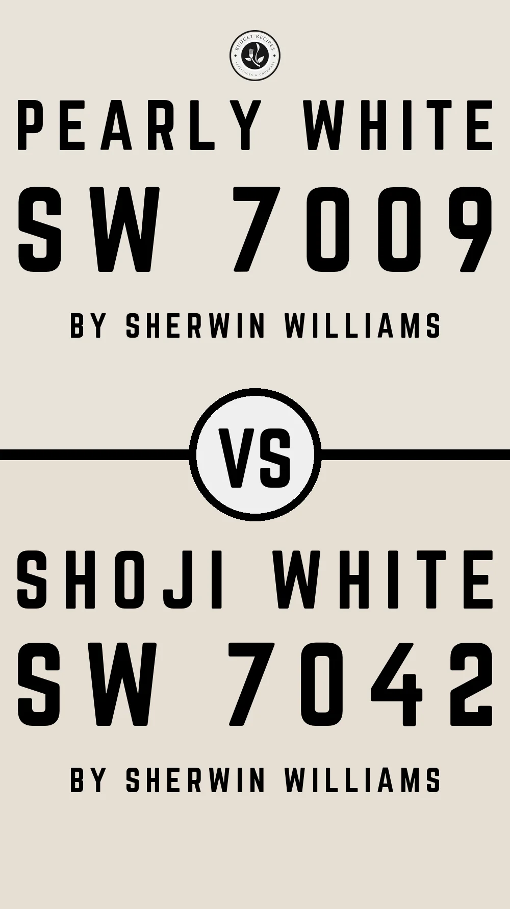 Pearly White by Sherwin Williams SW 7009 vs Shoji White SW 7042