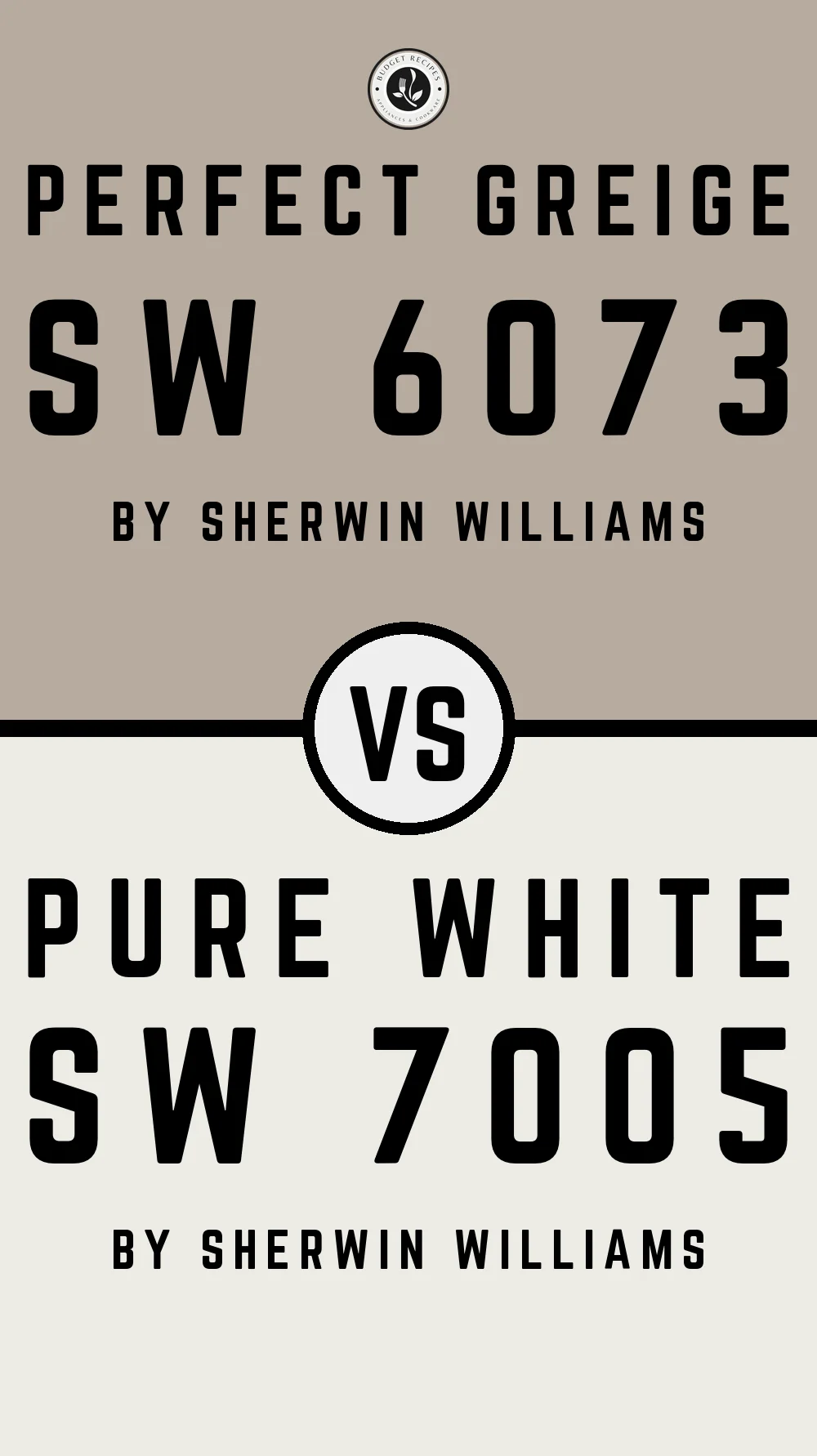 Perfect Greige SW 6073 vs Pure White SW 7005