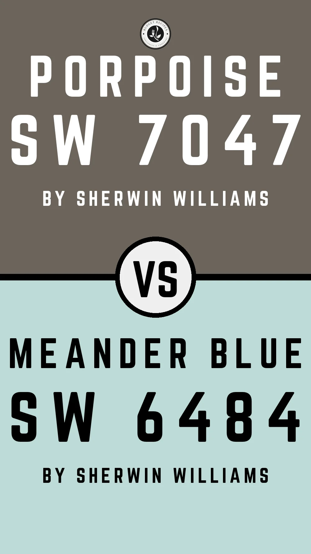 Porpoise by Sherwin Williams SW 7047 with Meander Blue SW 6484