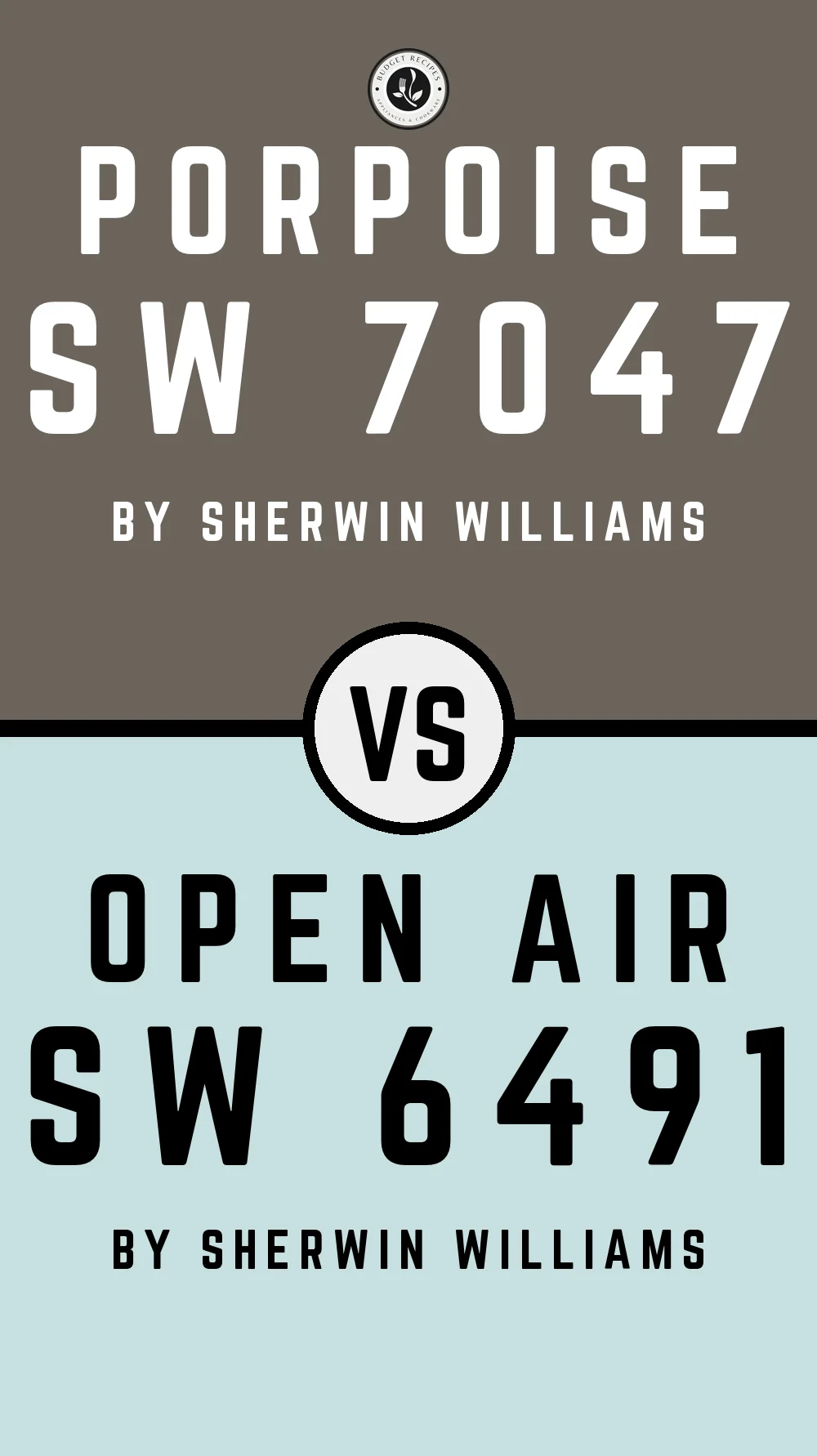 Porpoise by Sherwin Williams SW 7047 with Open Air SW 6491