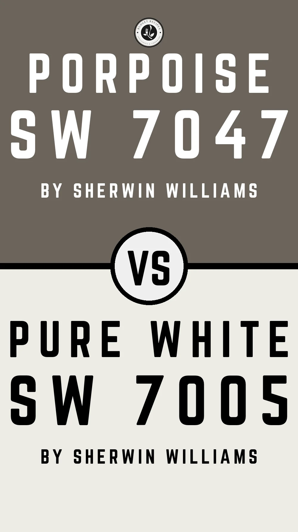 Porpoise SW 7047 vs Pure White SW 7005
