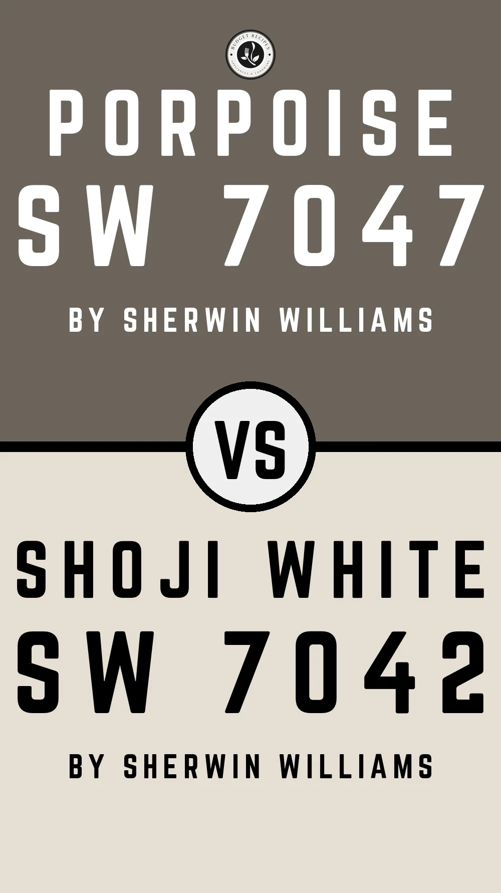 Porpoise SW 7047 vs Shoji White SW 7042