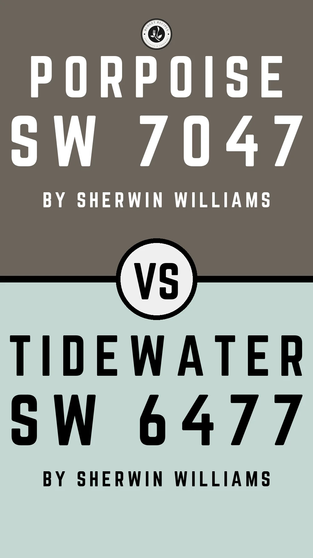 Porpoise by Sherwin Williams SW 7047 with Tidewater SW 6477