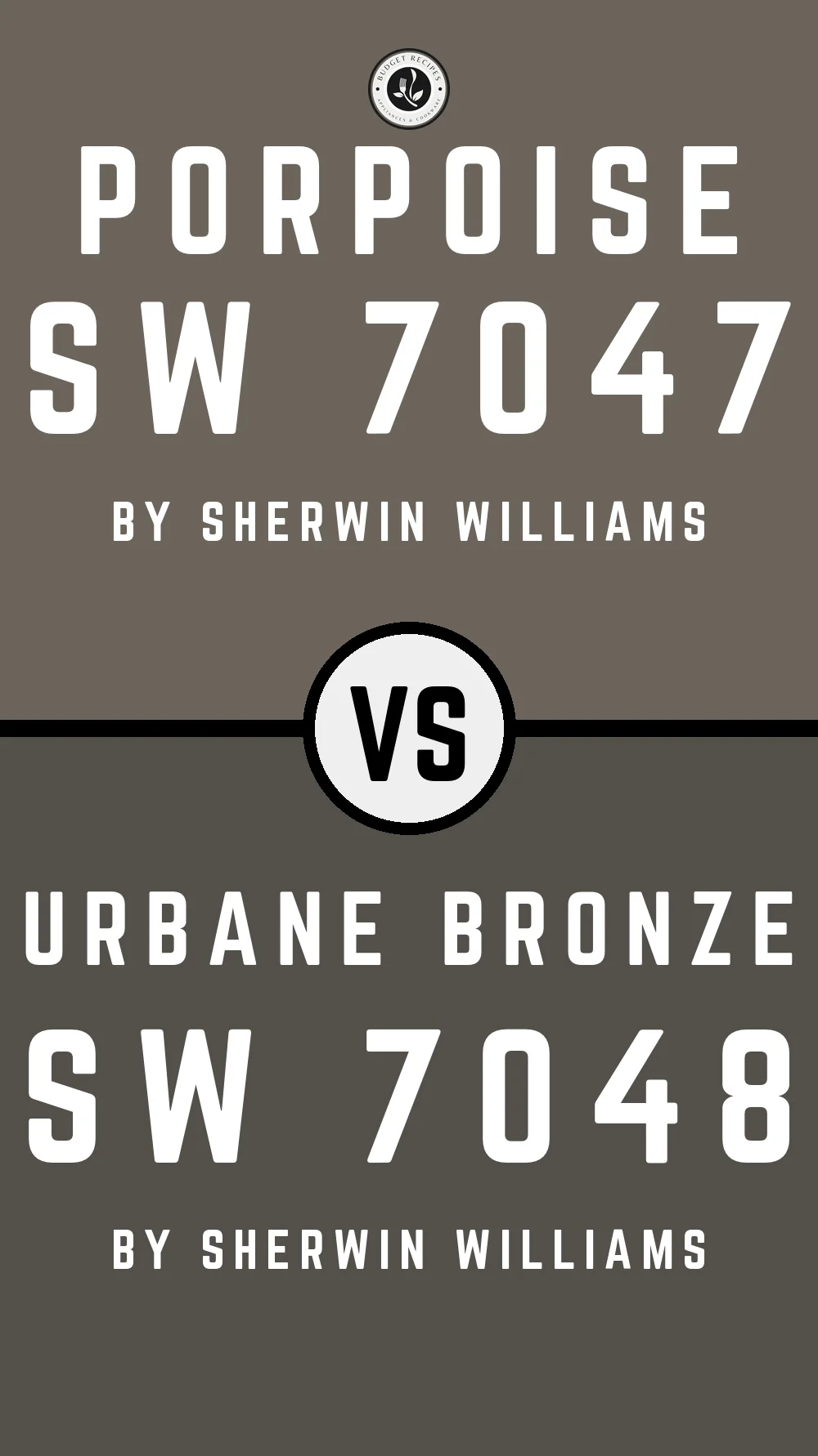Porpoise SW 7047 vs Urbane Bronze SW 7048