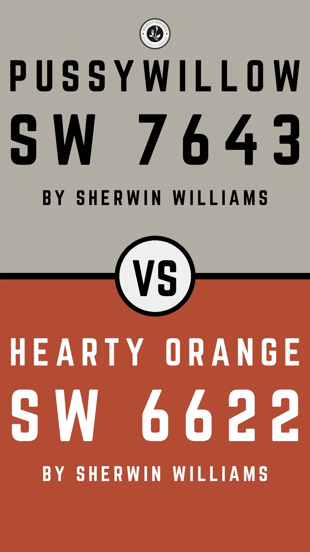 Pussywillow by Sherwin Williams SW 7643 with Hearty Orange SW 6622