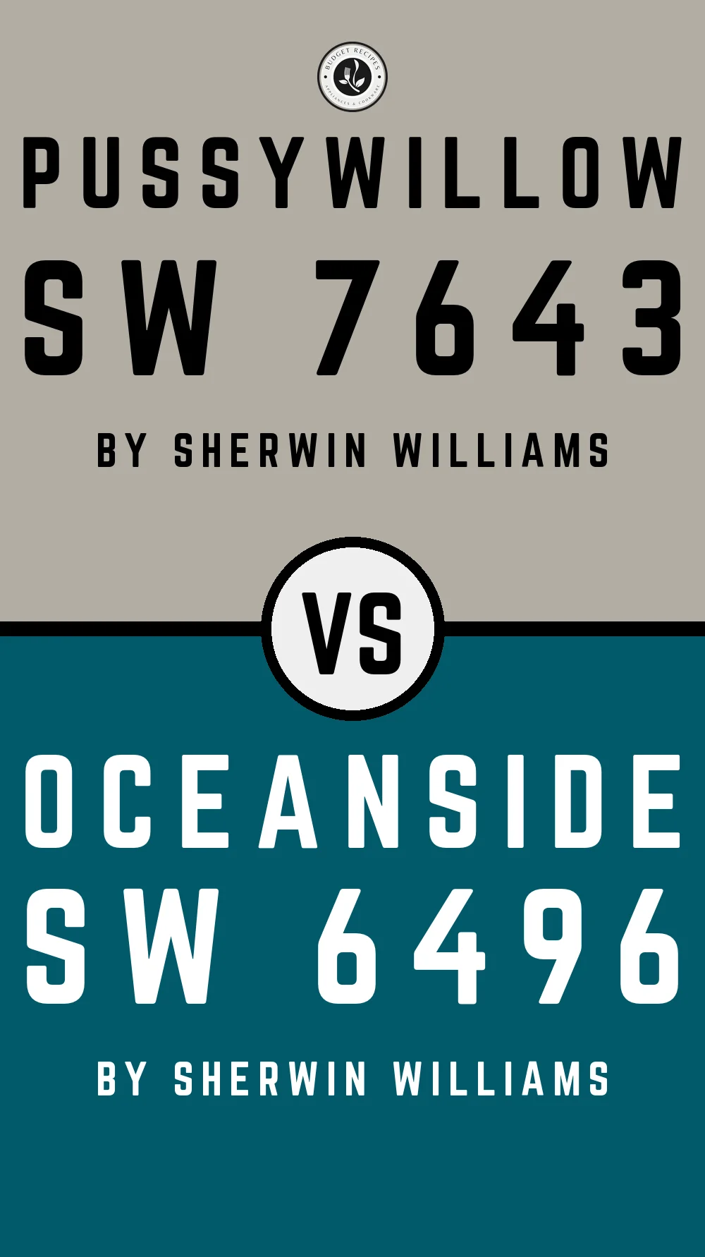 Pussywillow by Sherwin Williams SW 7643 with Oceanside SW 6496